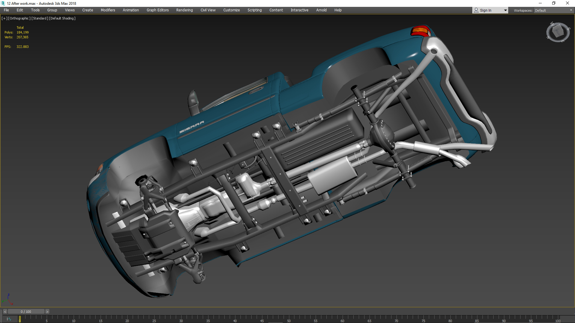 GMC Sierra 2006 Stepside - Bed 3D model_46