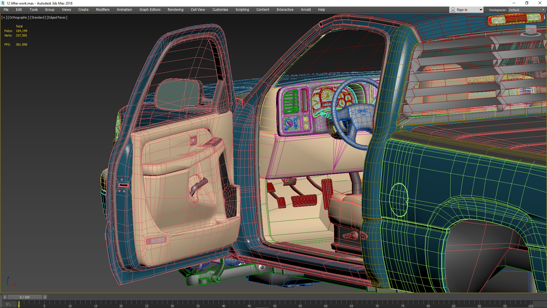 GMC Sierra 2006 Stepside - Bed 3D model_49