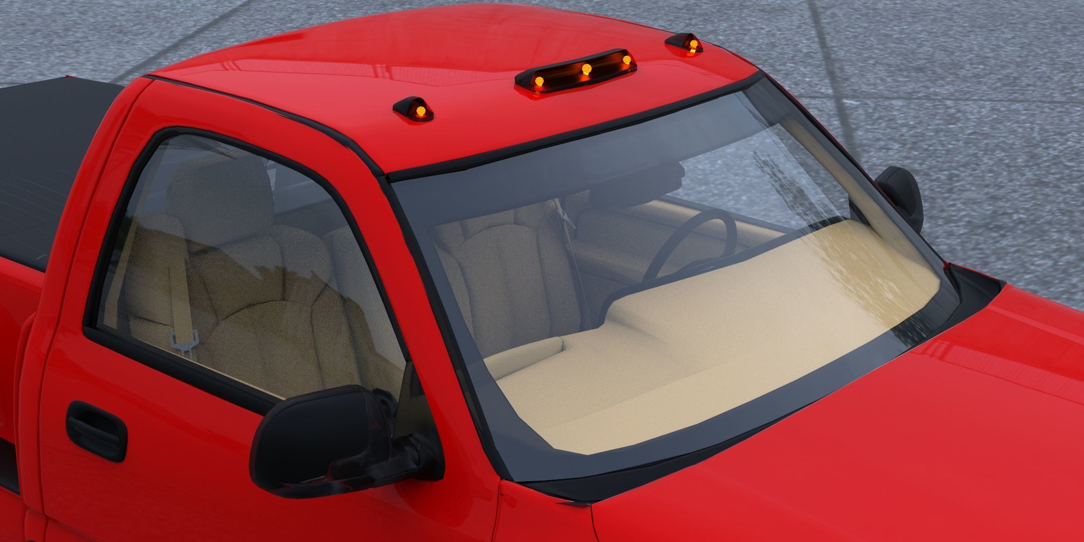 GMC Sierra 2006 Stepside - Bed 3D model_16