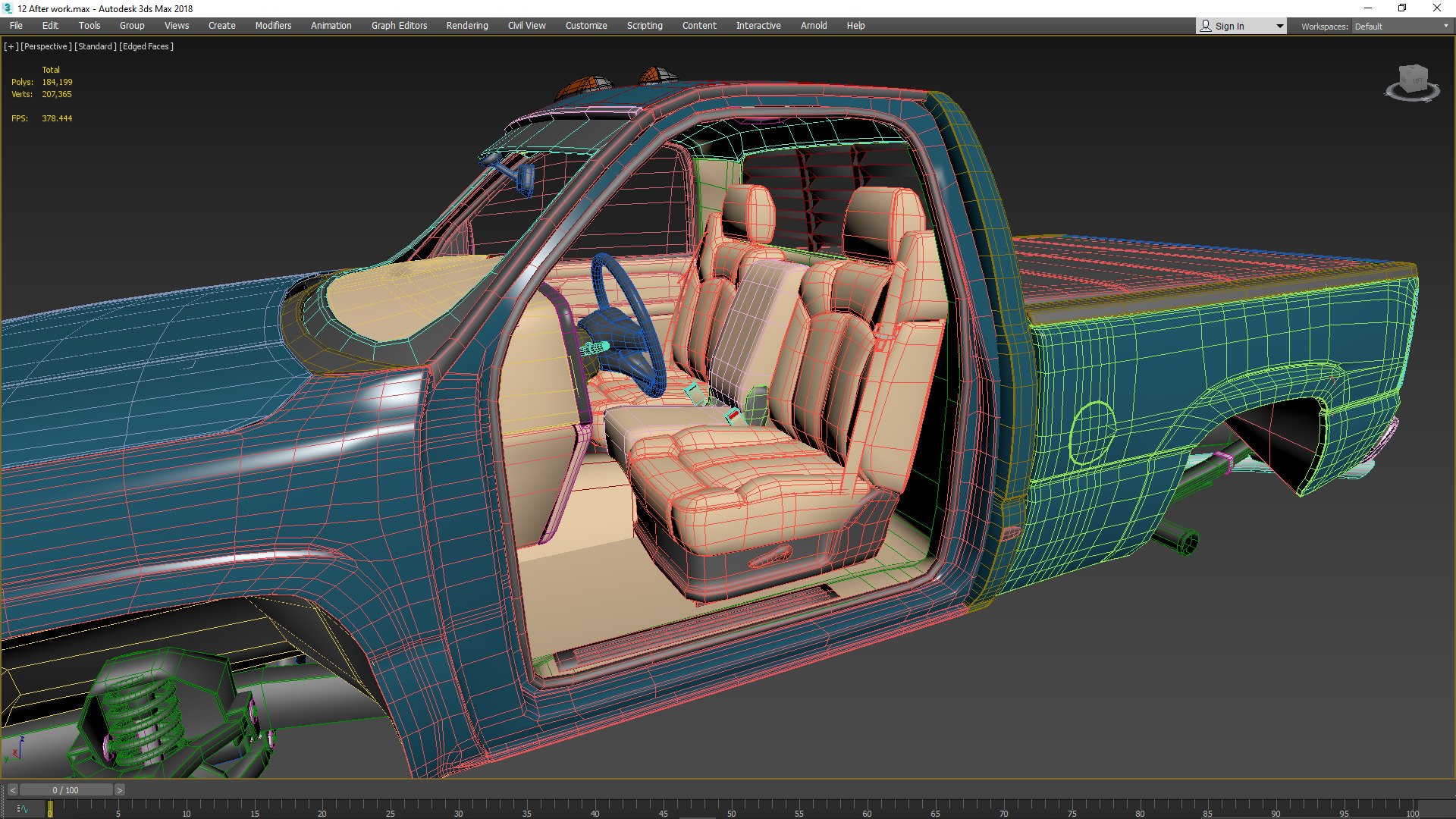 GMC Sierra 2006 Stepside - Bed 3D model_65