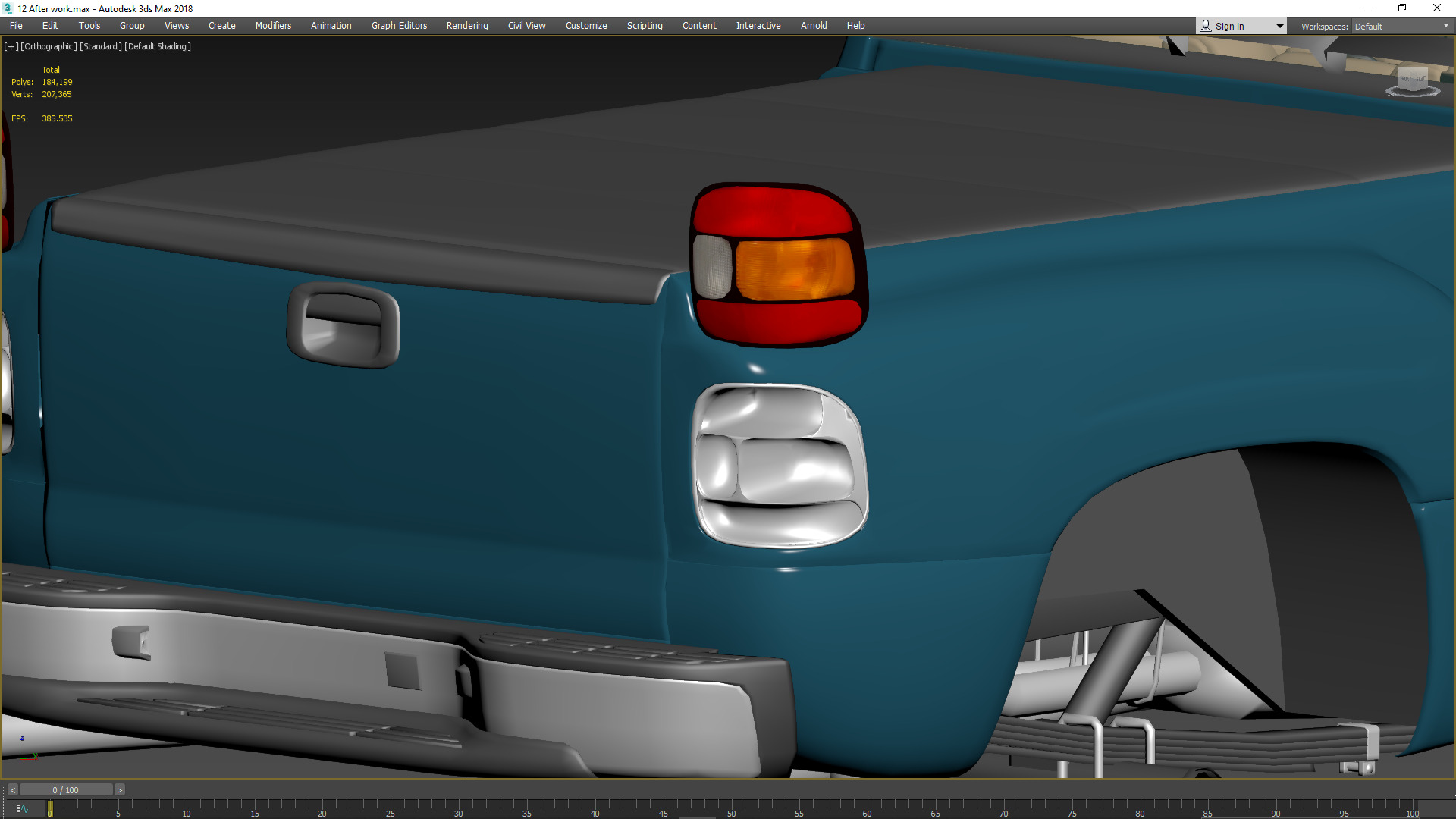 GMC Sierra 2006 Stepside - Bed 3D model_44