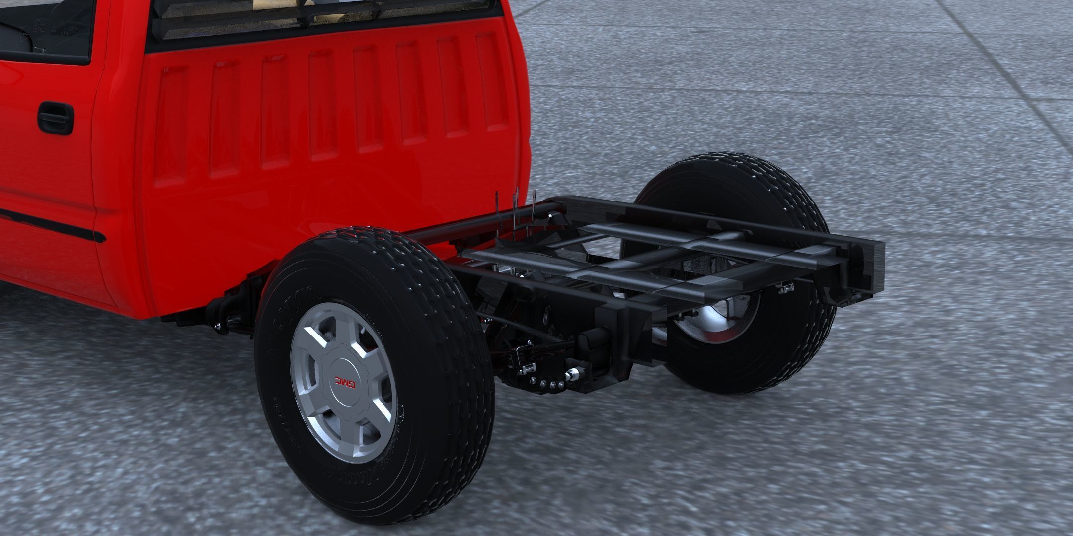 GMC Sierra 2006 Stepside - Bed 3D model_22