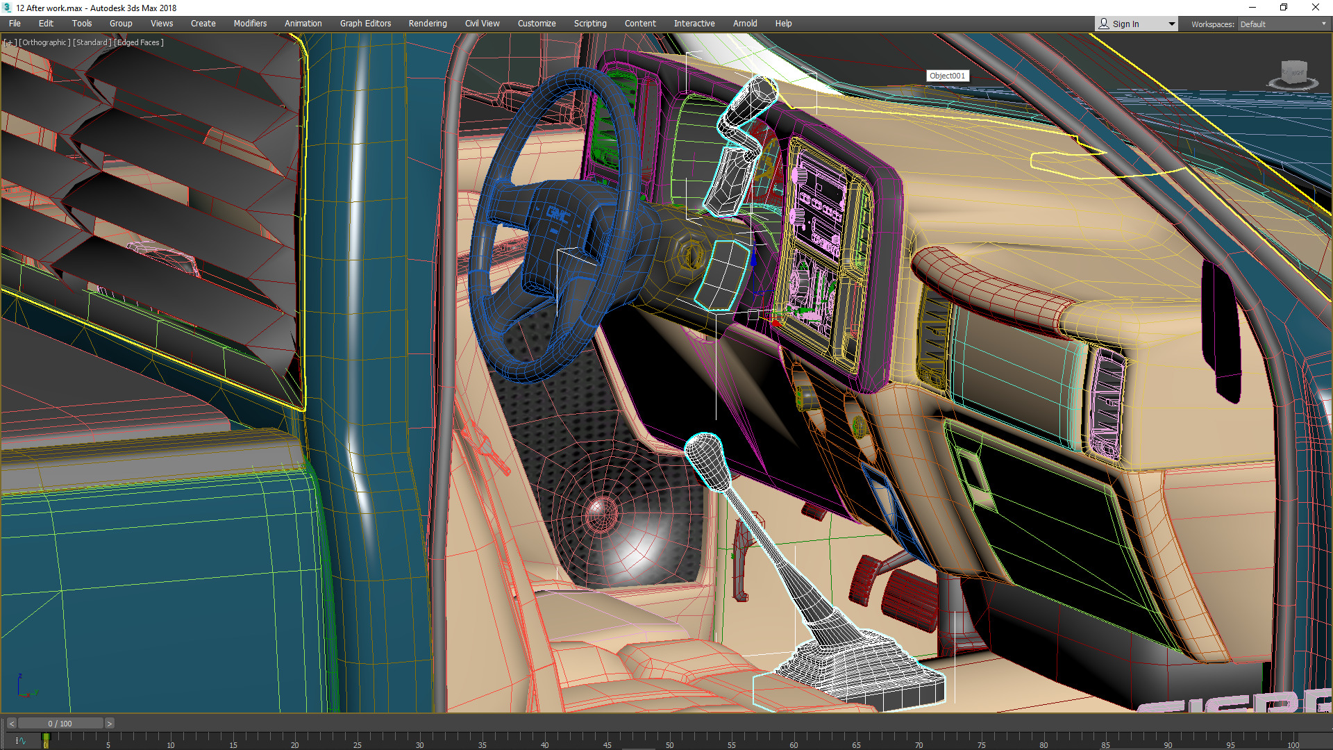 GMC Sierra 2006 Stepside - Bed 3D model_75