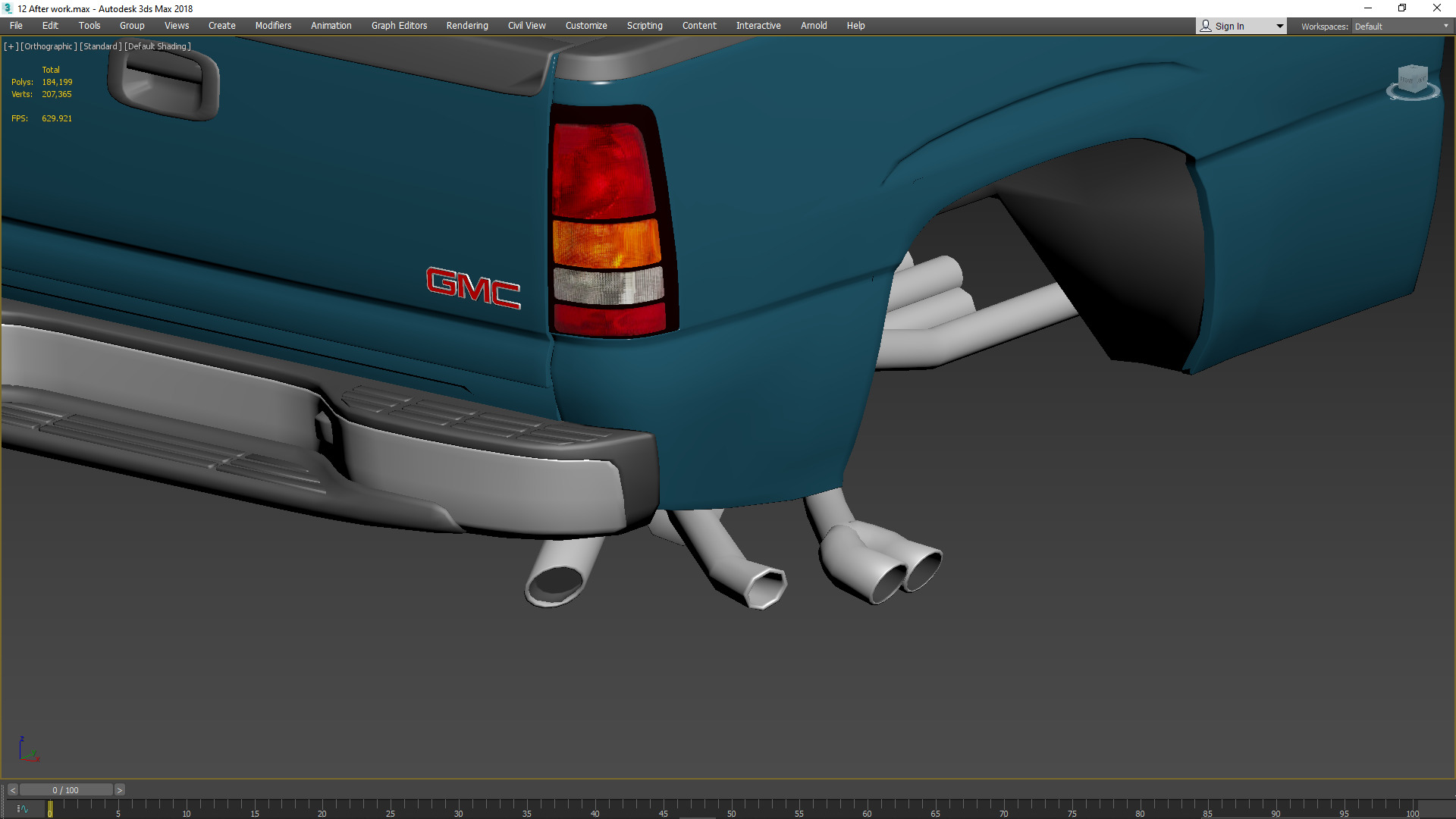 GMC Sierra 2006 Stepside - Bed 3D model_35