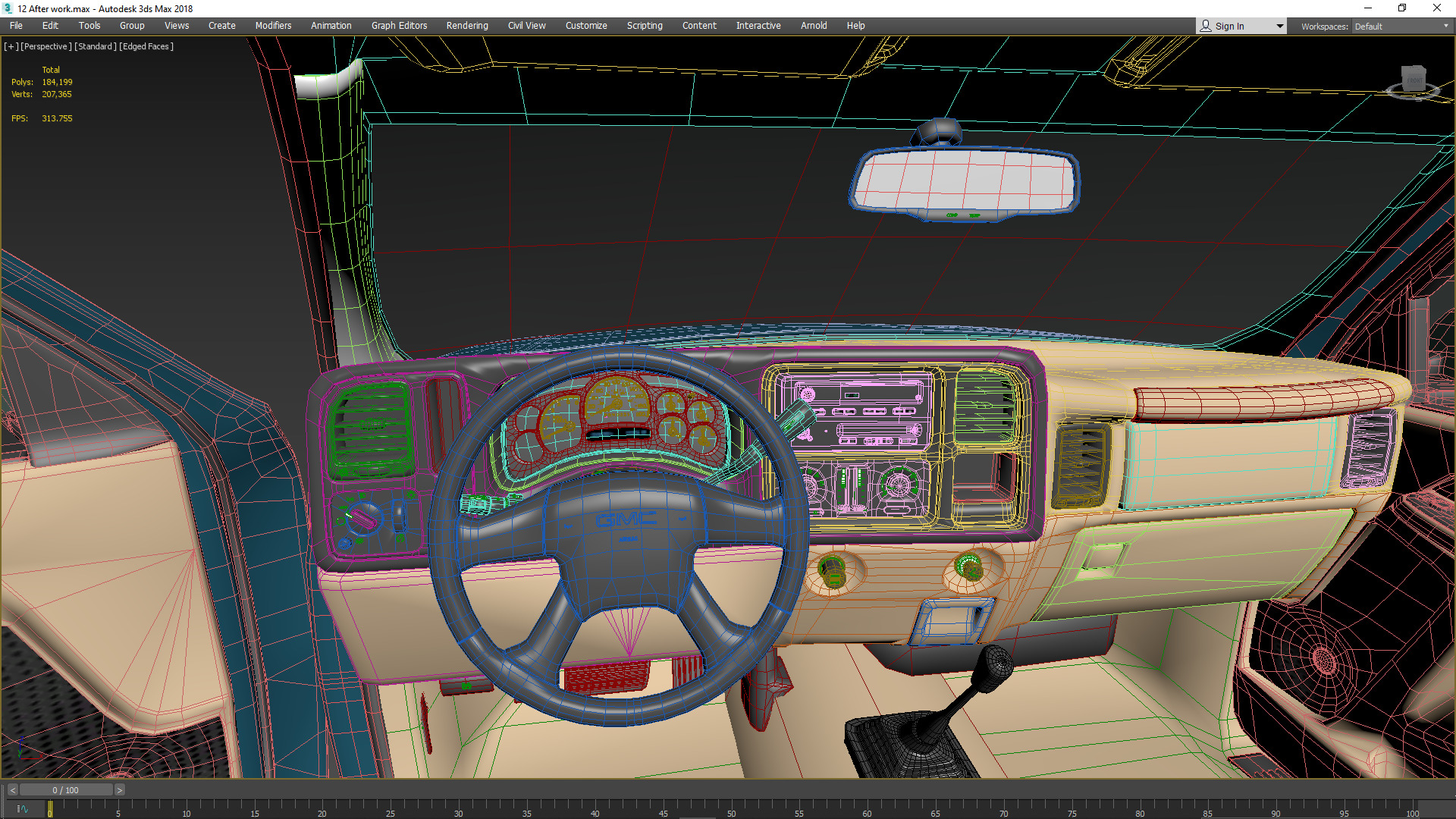 GMC Sierra 2006 Stepside - Bed 3D model_54