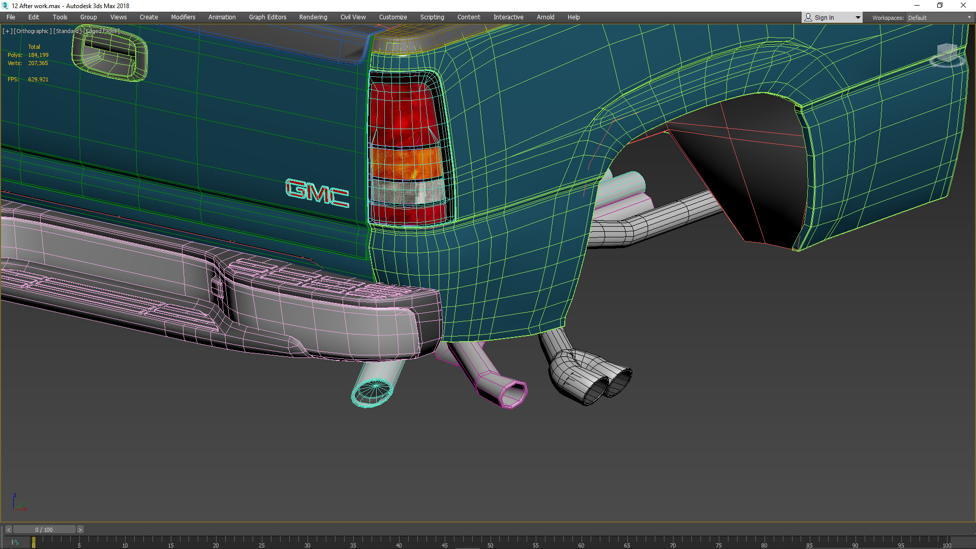 GMC Sierra 2006 Stepside - Bed 3D model_36