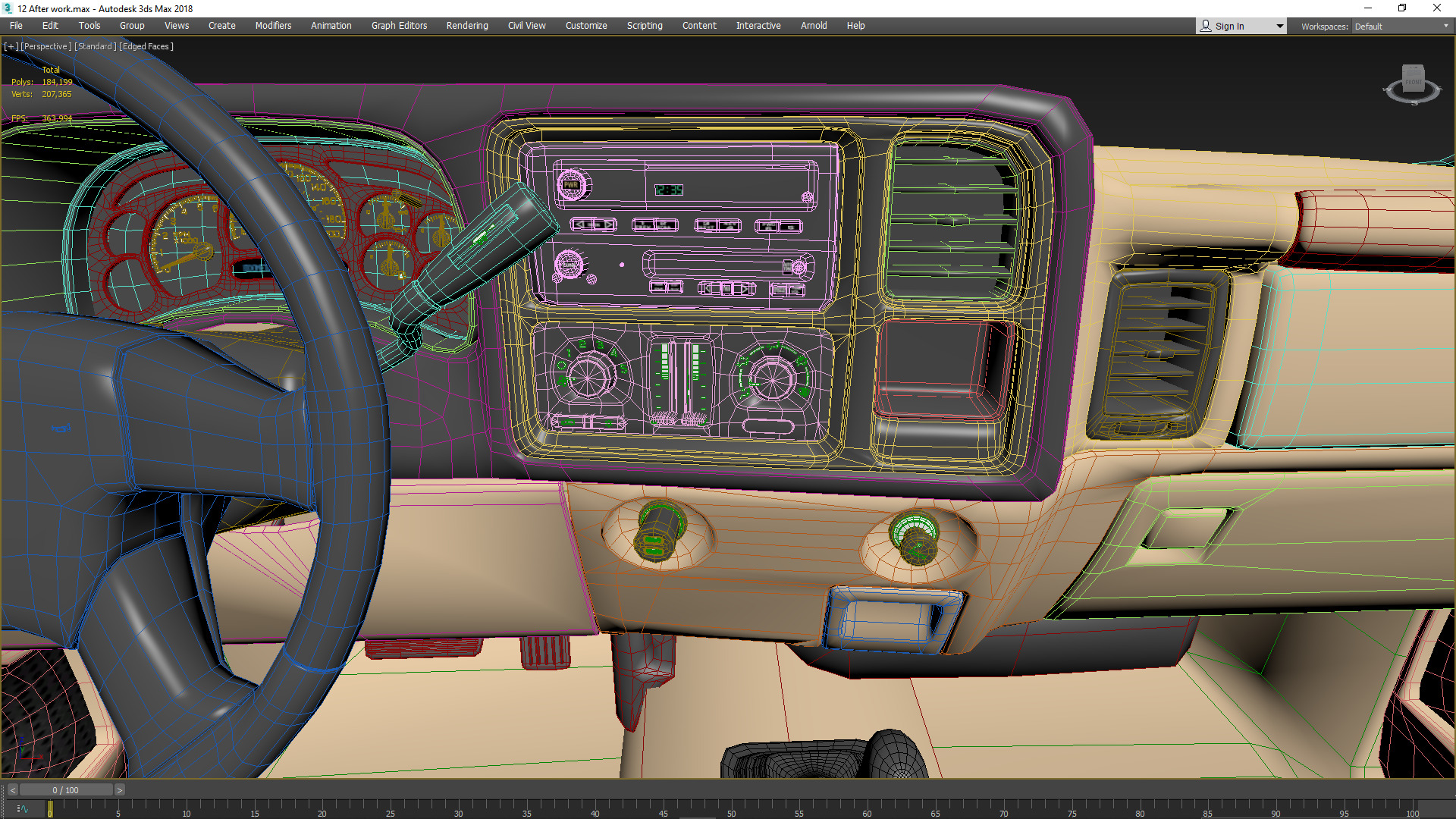 GMC Sierra 2006 Stepside - Bed 3D model_62