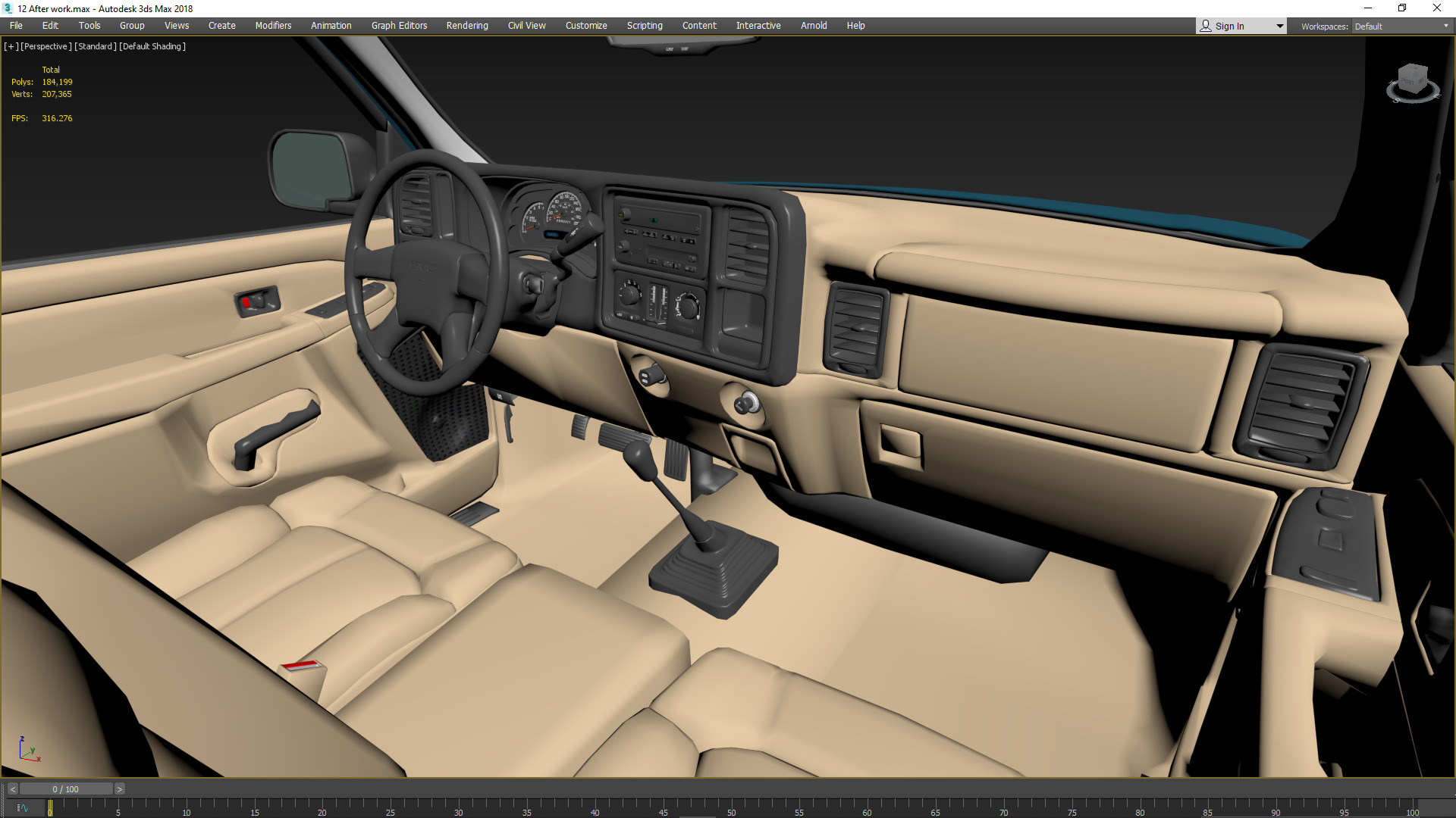 GMC Sierra 2006 Stepside - Bed 3D model_59