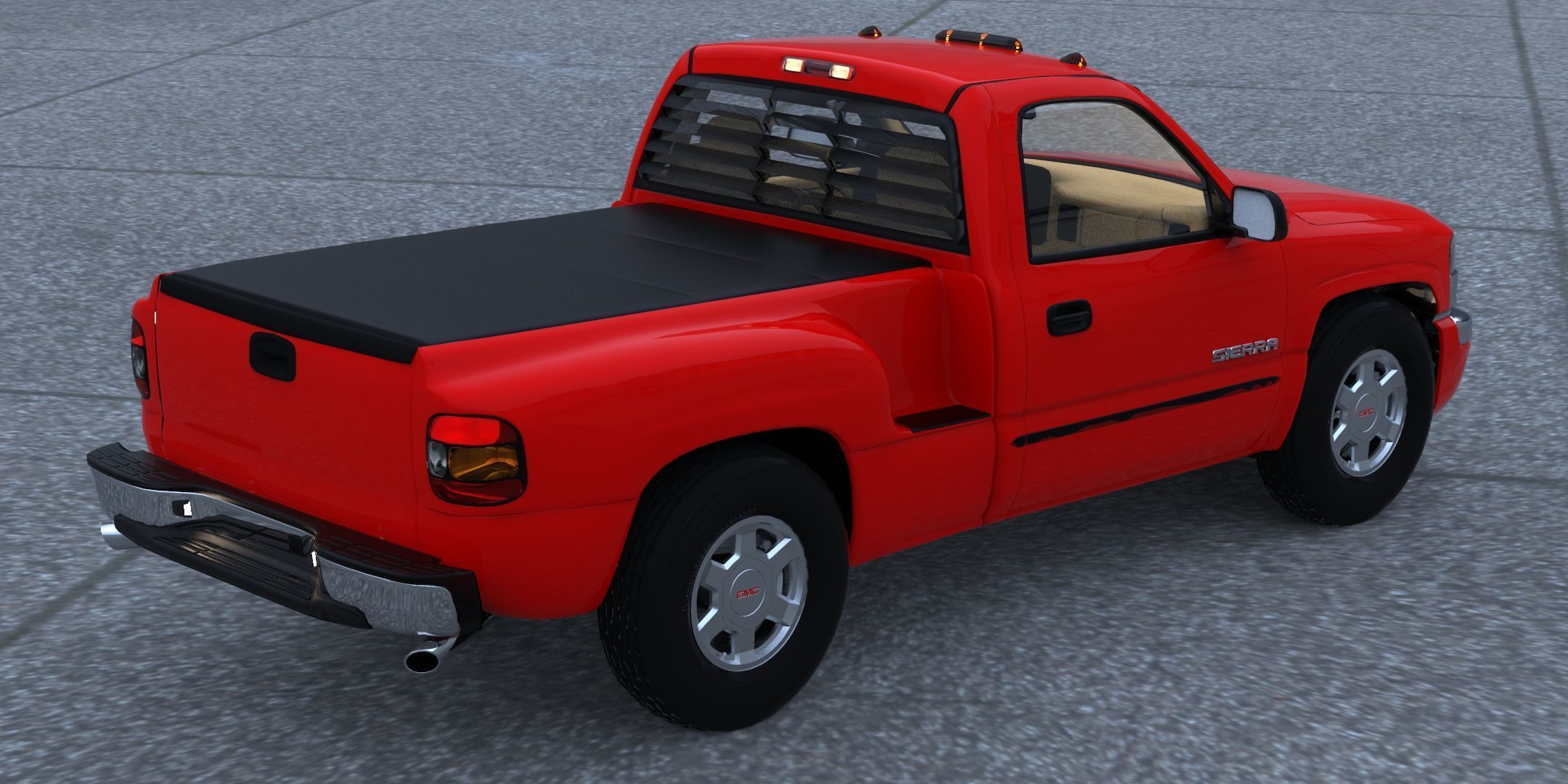 GMC Sierra 2006 Stepside - Bed 3D model_2