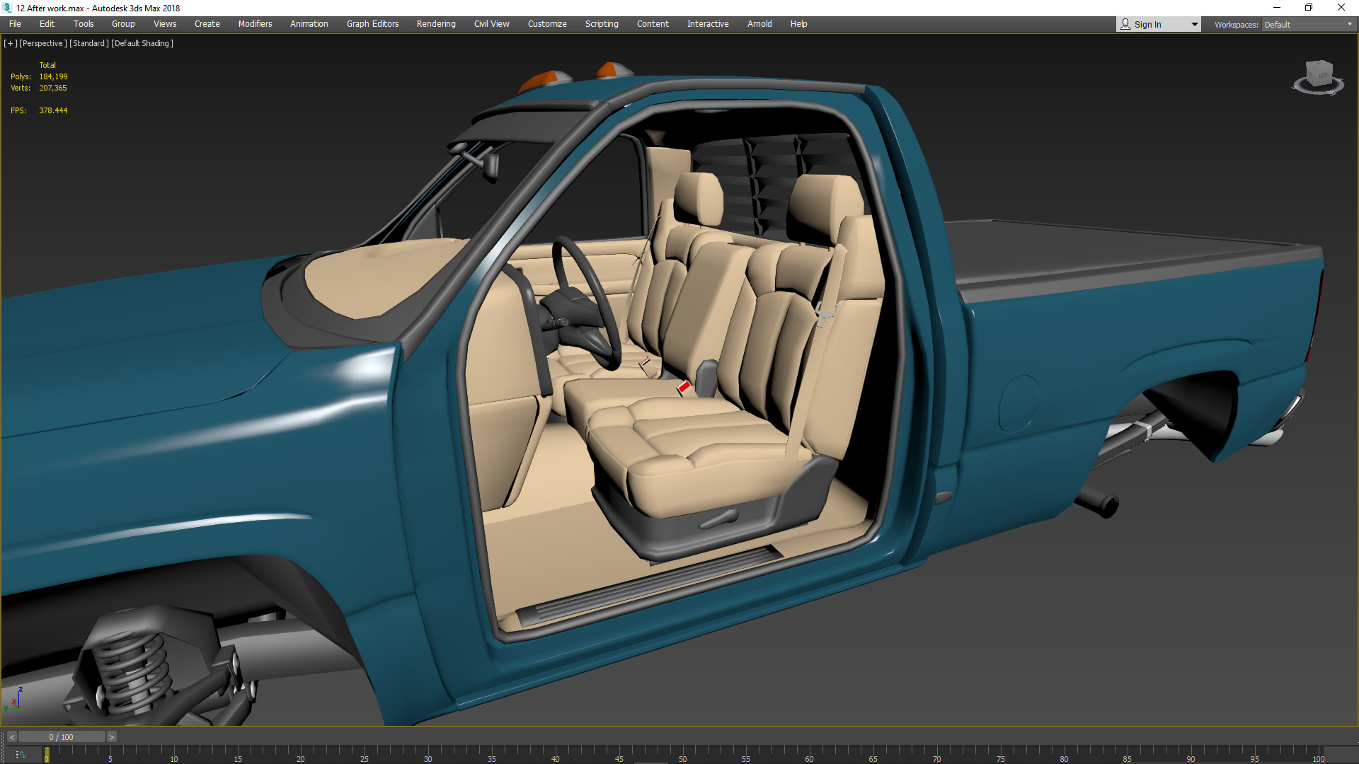 GMC Sierra 2006 Stepside - Bed 3D model_64
