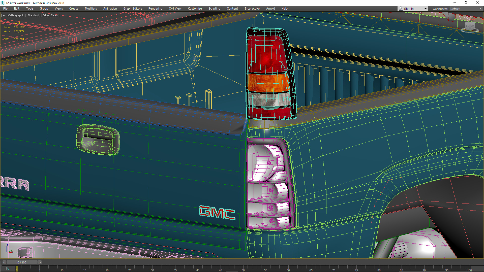 GMC Sierra 2006 Stepside - Bed 3D model_40