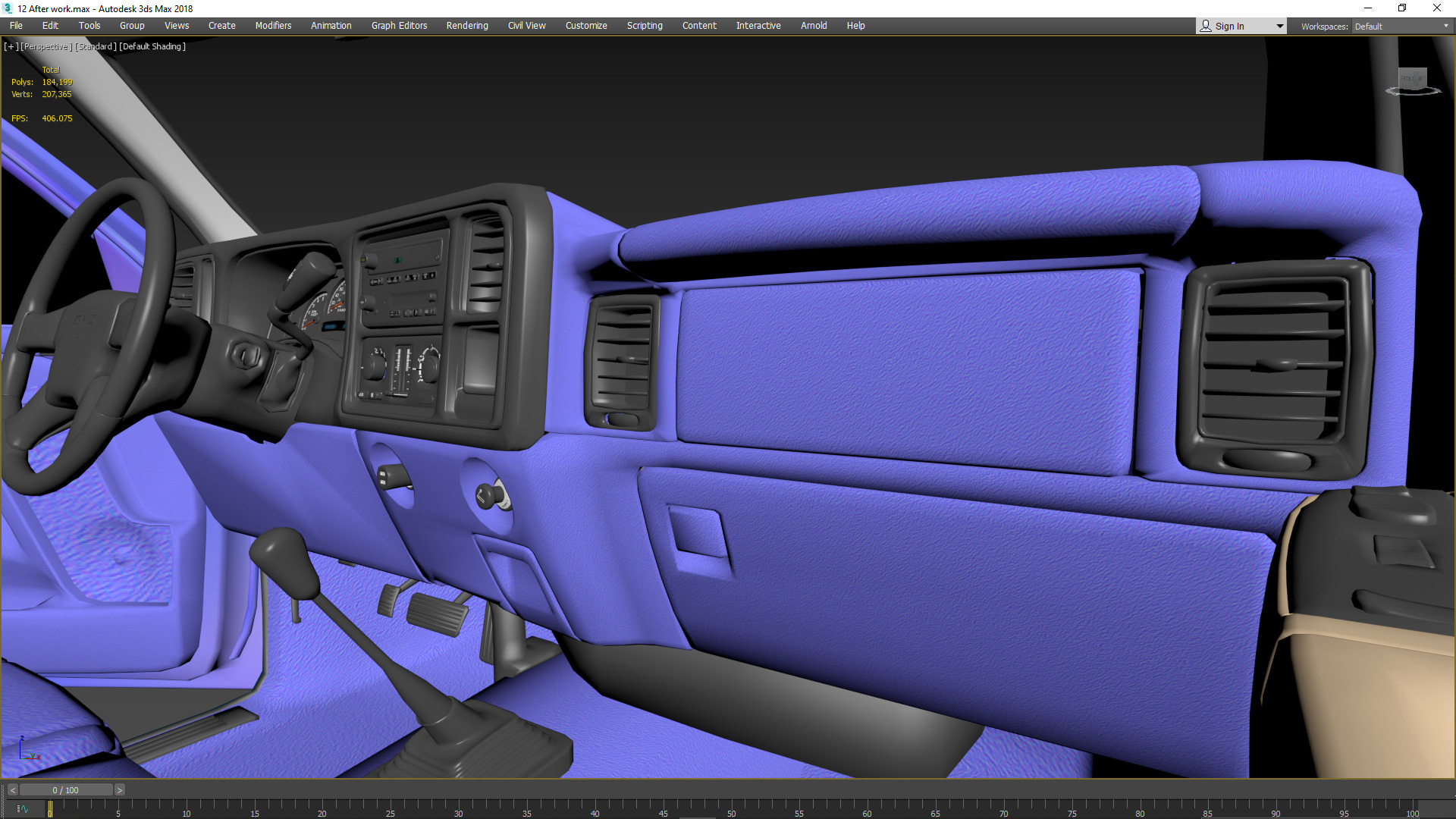 GMC Sierra 2006 Stepside - Bed 3D model_58