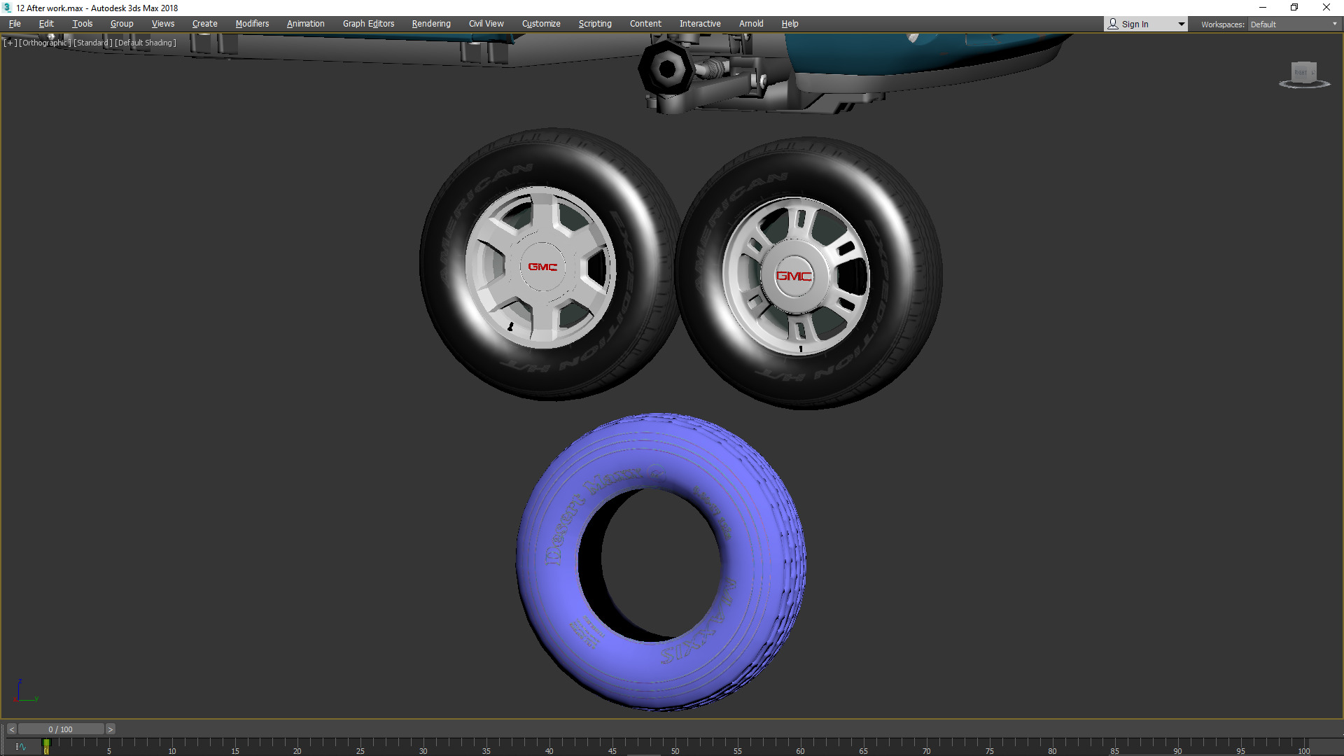 GMC Sierra 2006 Stepside - Bed 3D model_77