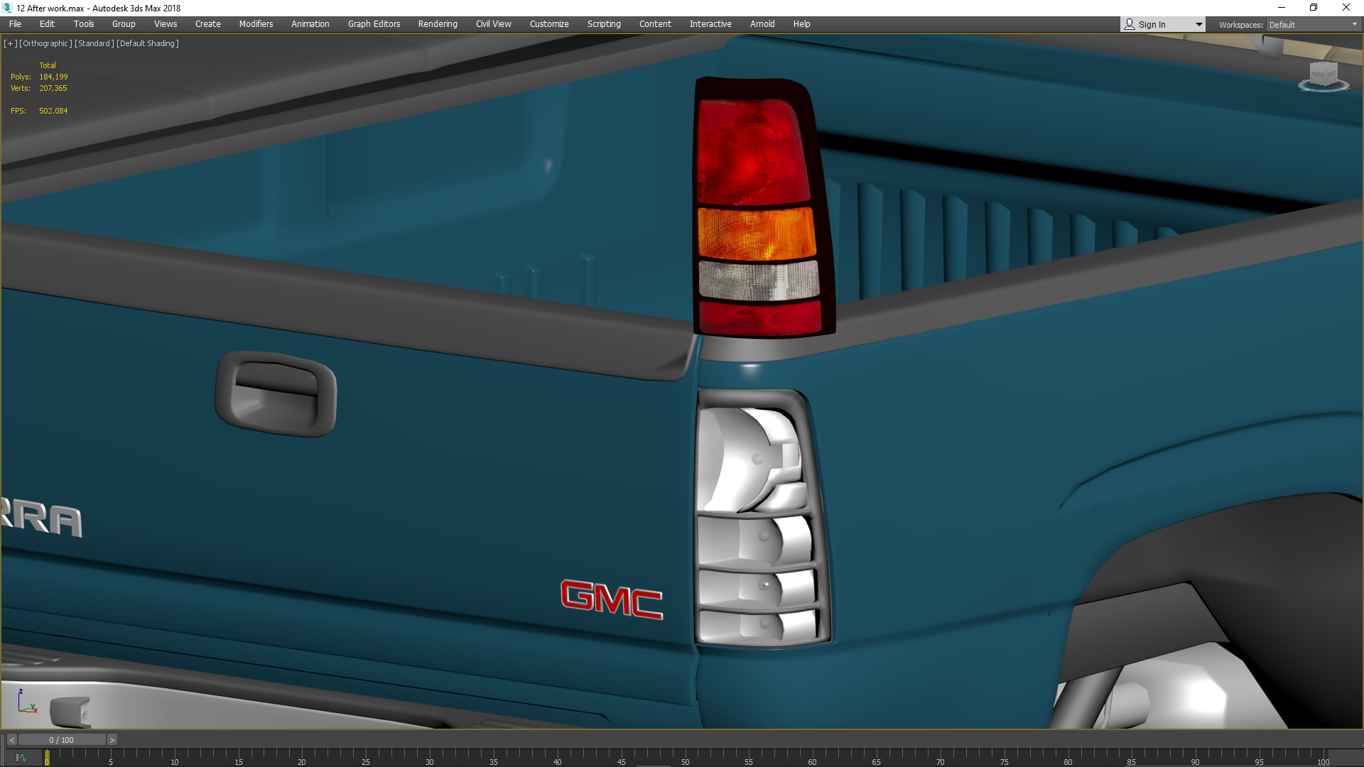 GMC Sierra 2006 Stepside - Bed 3D model_39