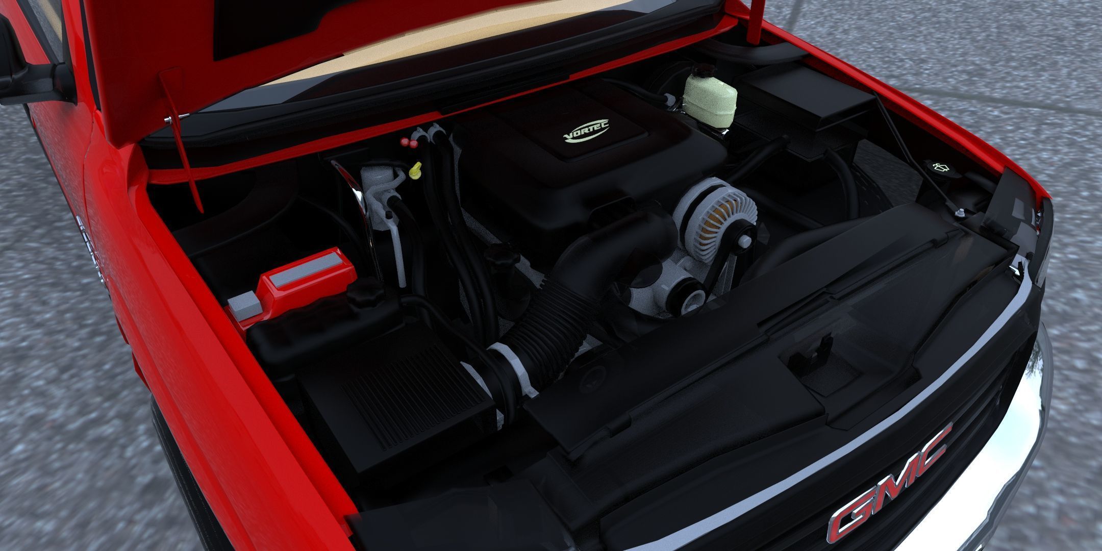GMC Sierra 2006 Stepside - Bed 3D model_20