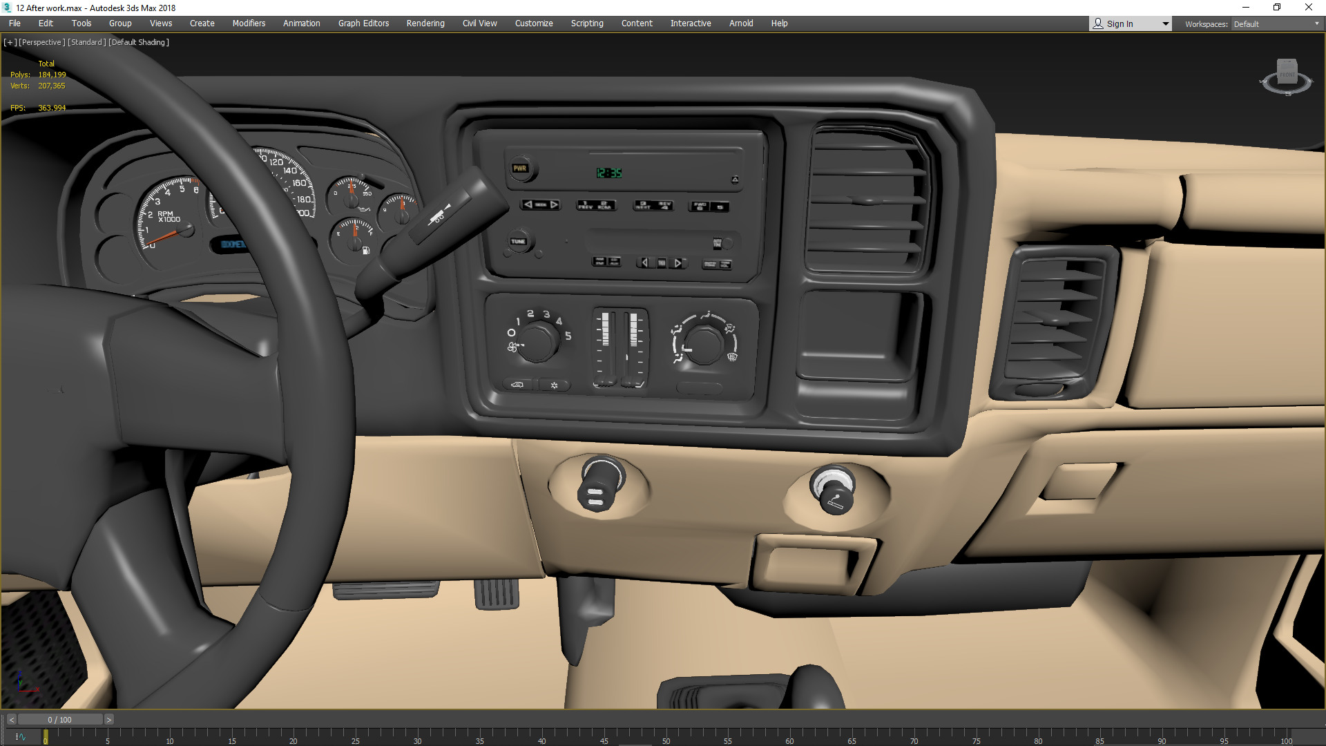 GMC Sierra 2006 Stepside - Bed 3D model_61