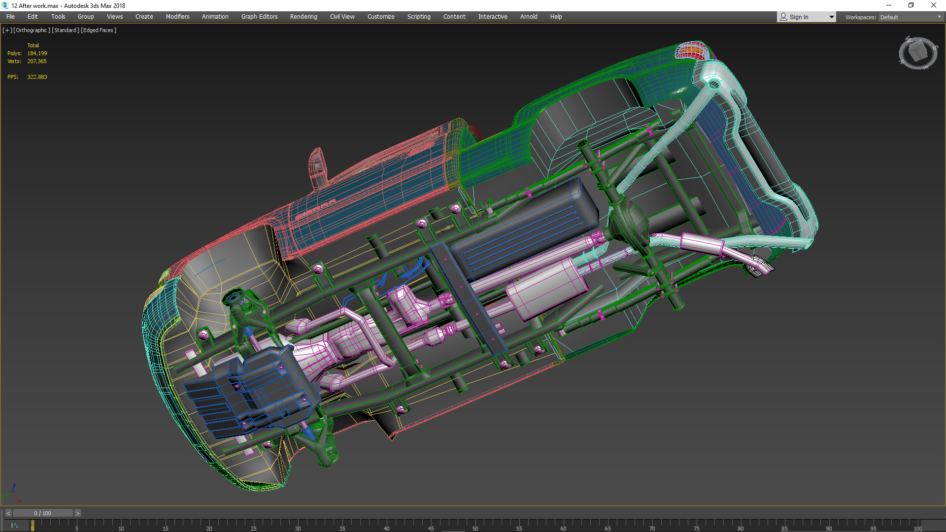 GMC Sierra 2006 Stepside - Bed 3D model_47