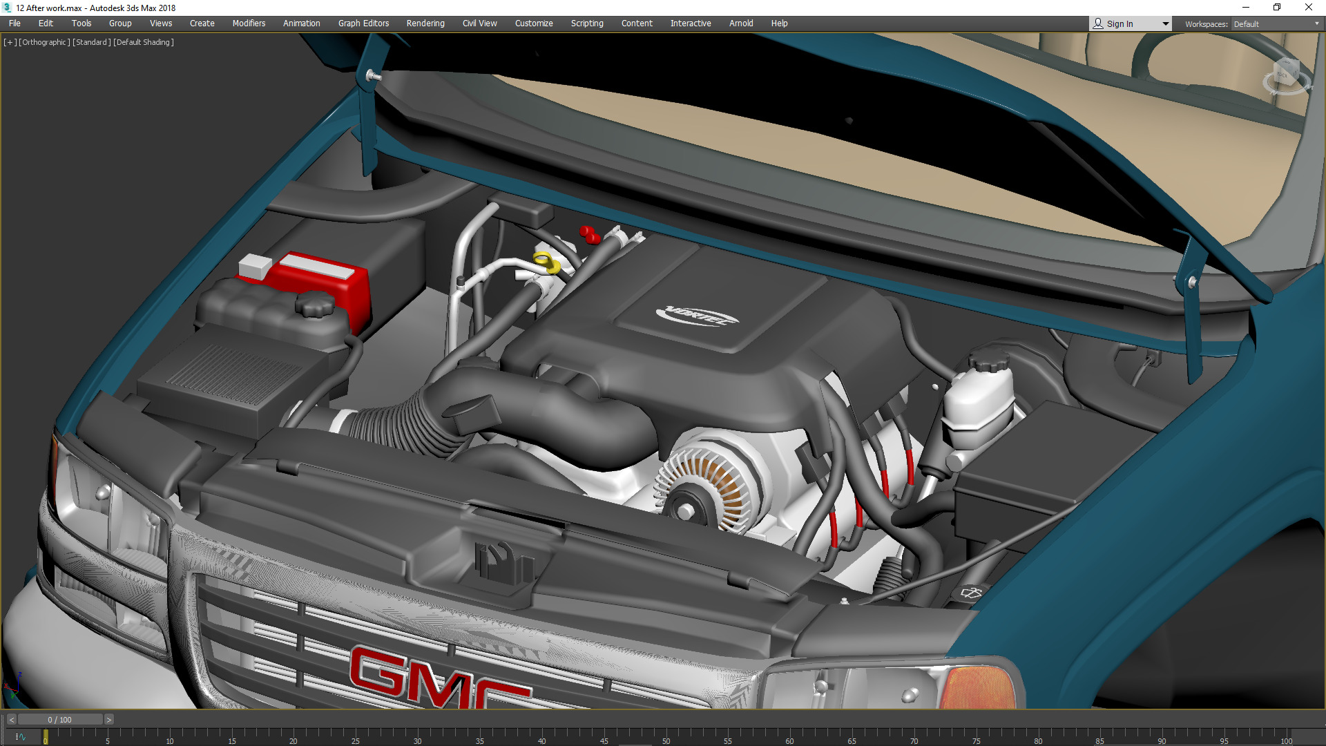 GMC Sierra 2006 Stepside - Bed 3D model_68