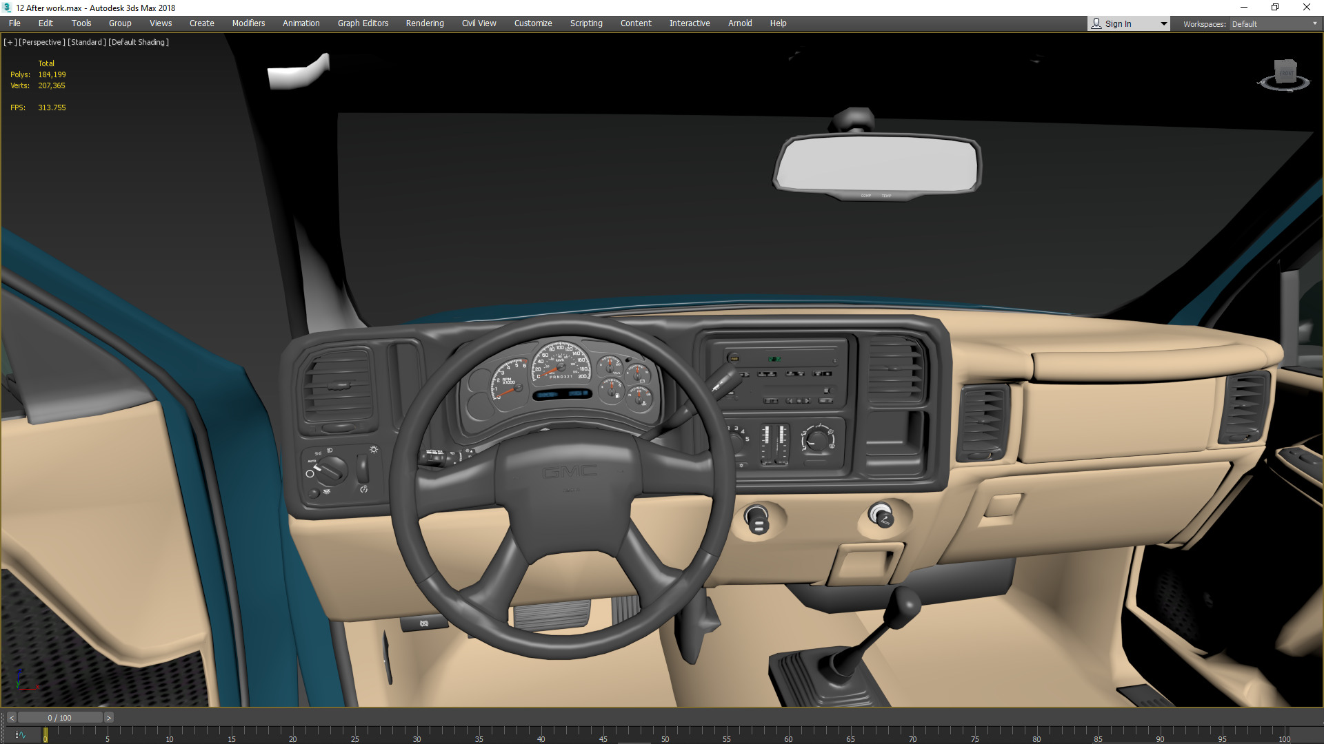 GMC Sierra 2006 Stepside - Bed 3D model_53