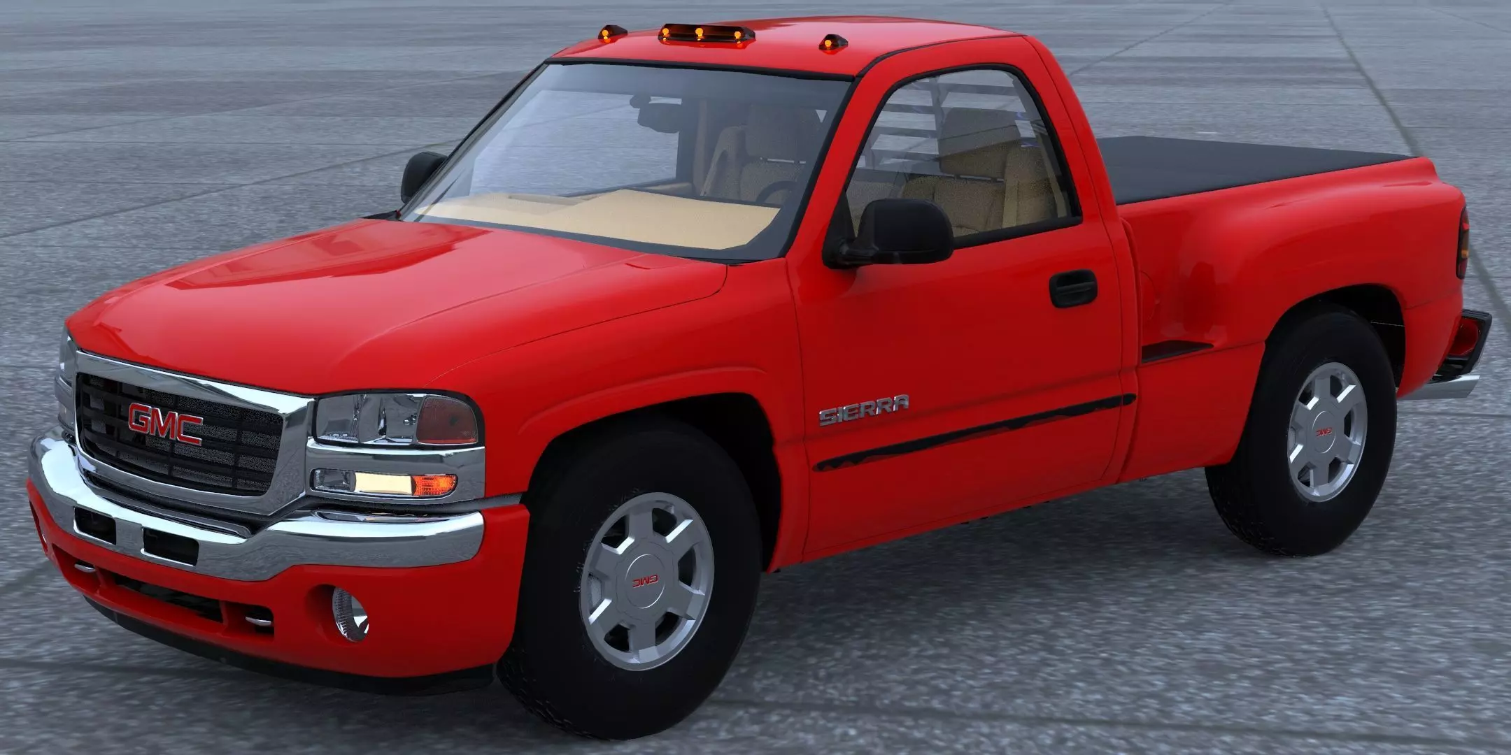 GMC Sierra 2006 Stepside - Bed 3D model_0