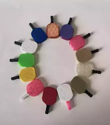 Pickleball Paddle 3D Model STL OBJ Files for 3D Printing