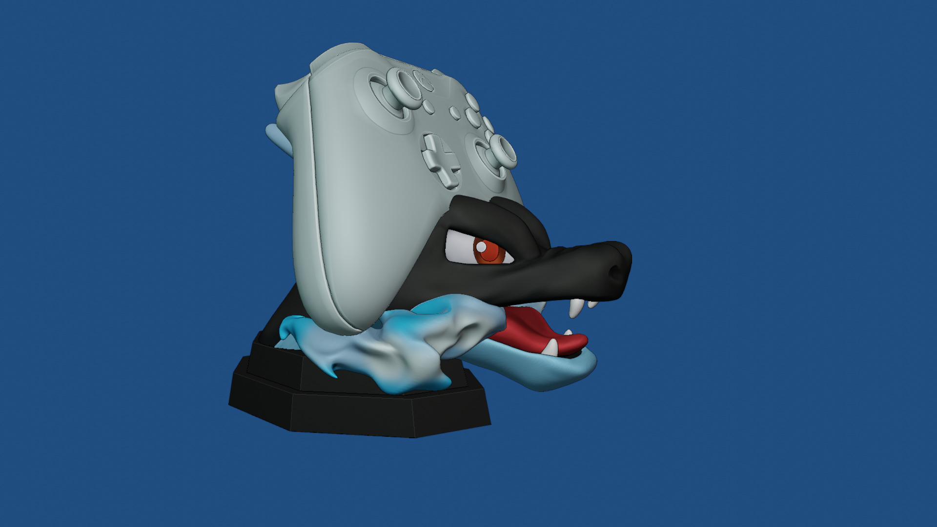 Mega Charizard X joystick stand 3D print model_7
