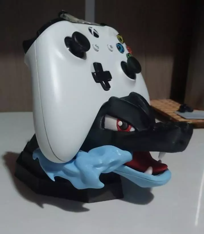 Mega Charizard X joystick stand 3D print model_0