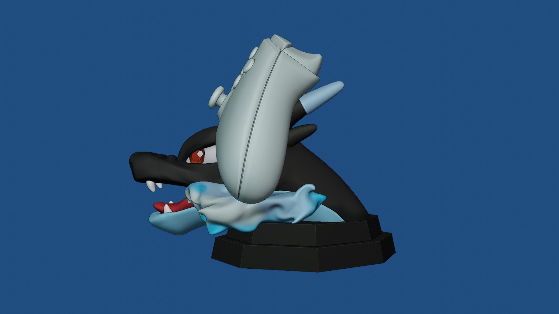 Mega Charizard X joystick stand 3D print model_4