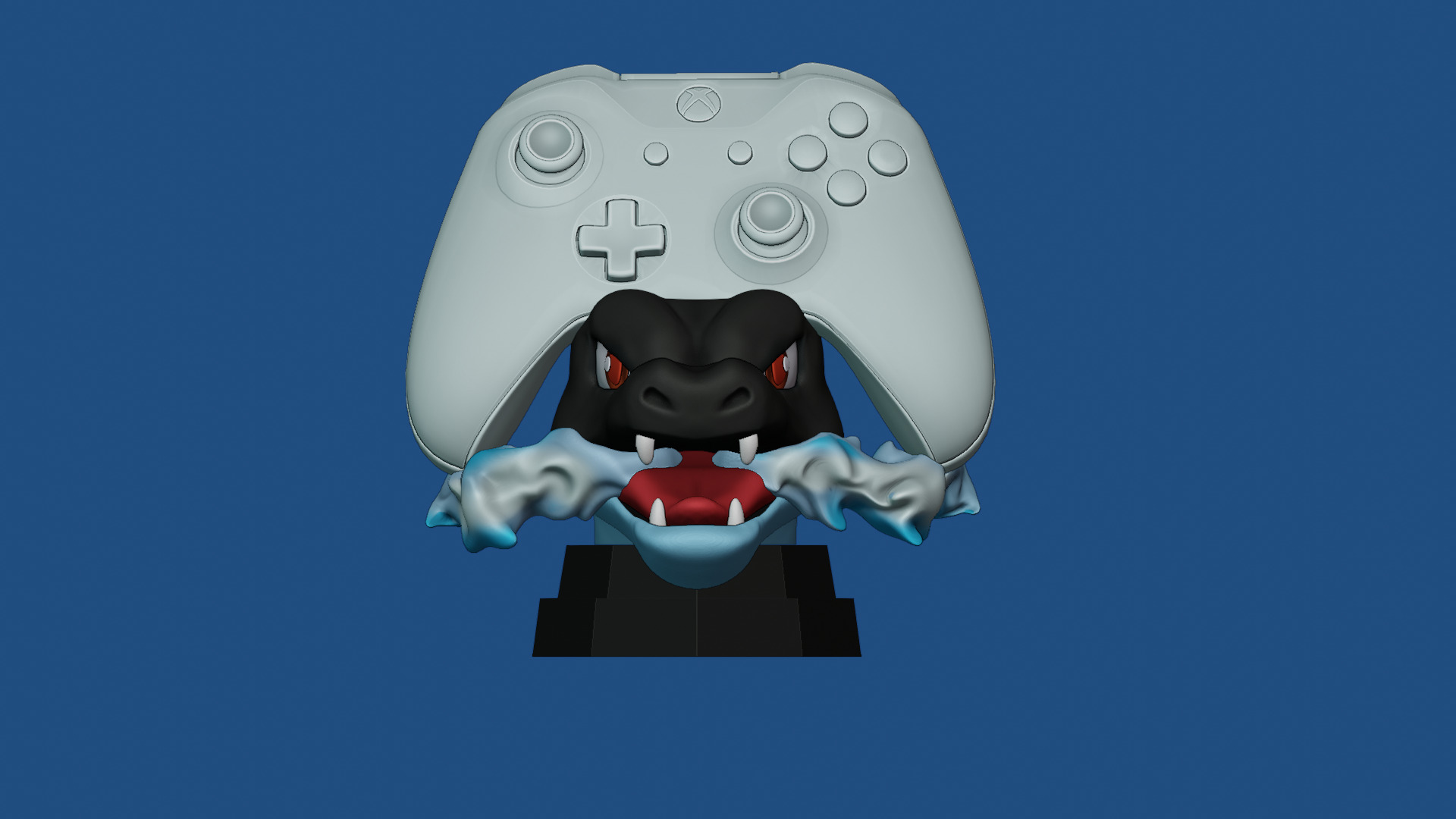 Mega Charizard X joystick stand 3D print model_3