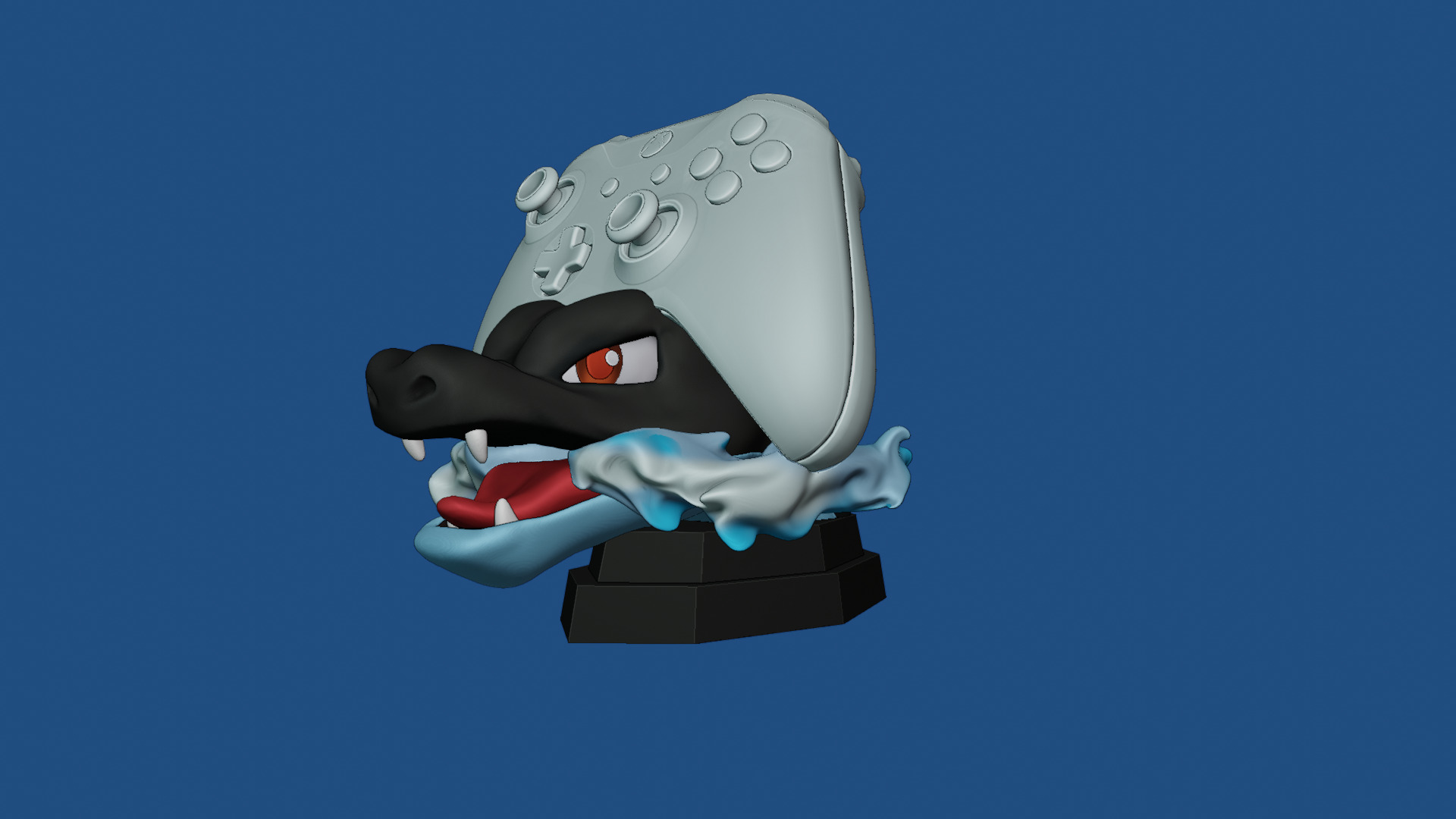 Mega Charizard X joystick stand 3D print model_2