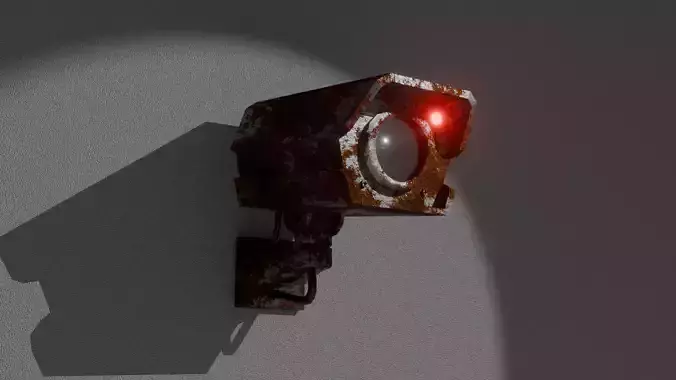 Rusty Security Camera Low-Poly