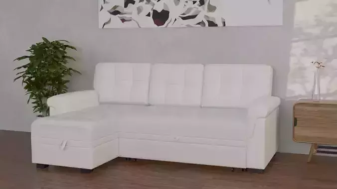 L-Shaped Convertible Sofa couch