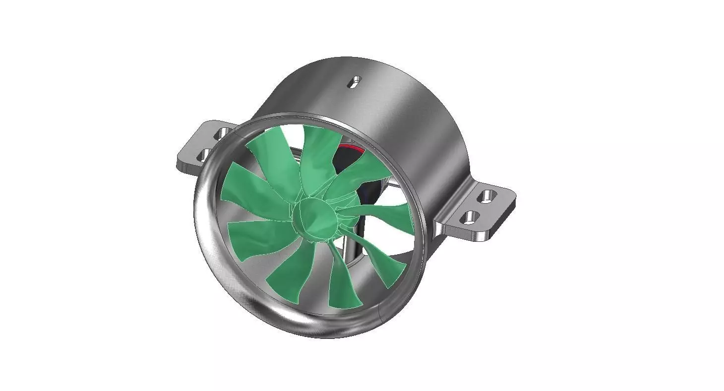 40mm miniature duct 3D print model_0