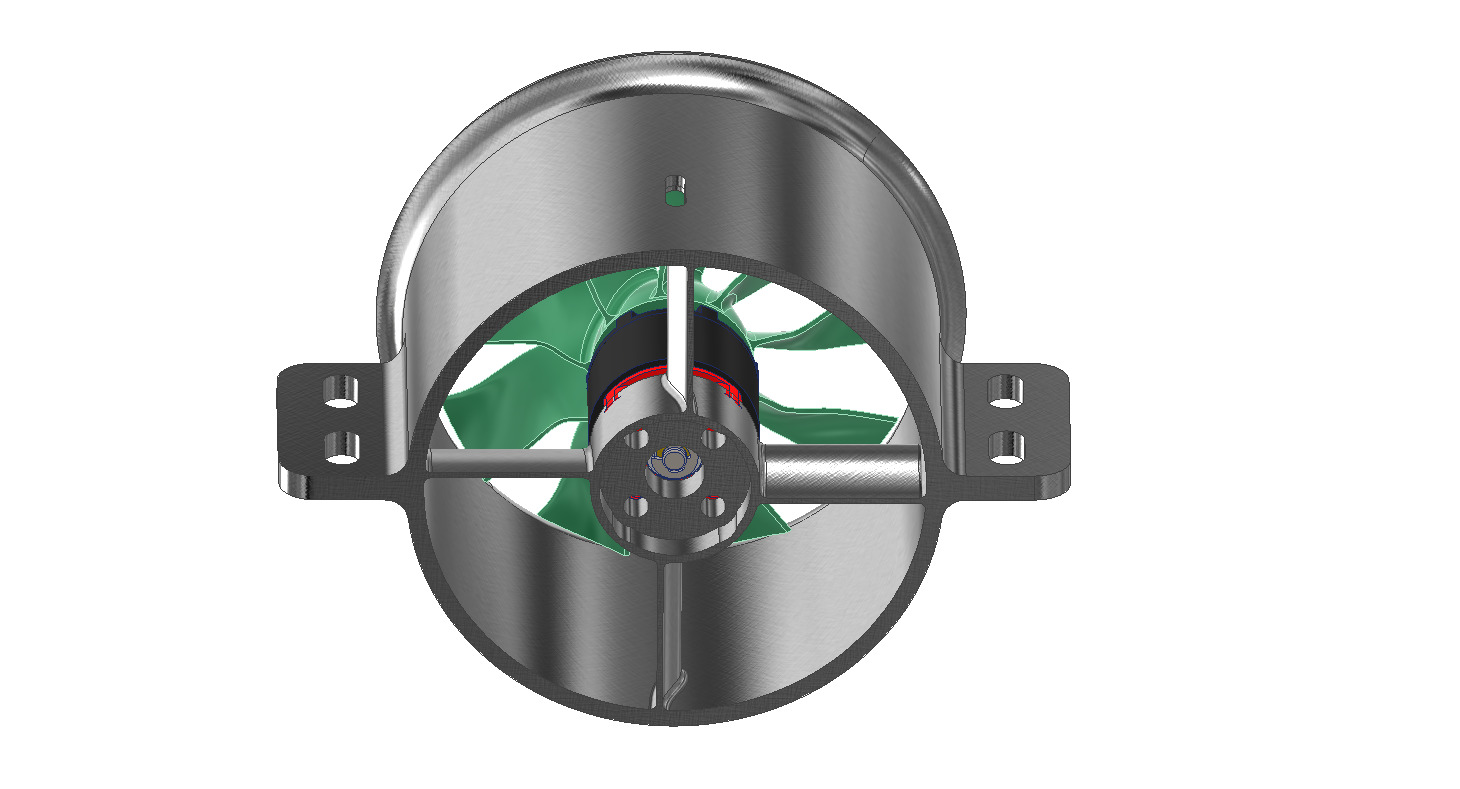 40mm miniature duct 3D print model_2
