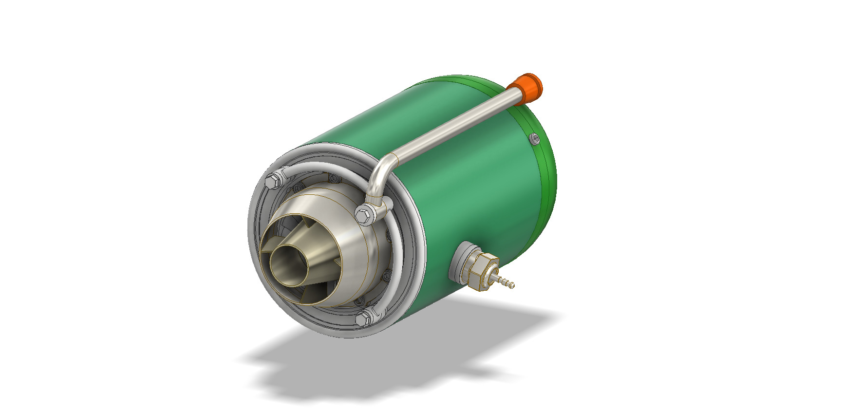 Turbojet engine 3D print model_2