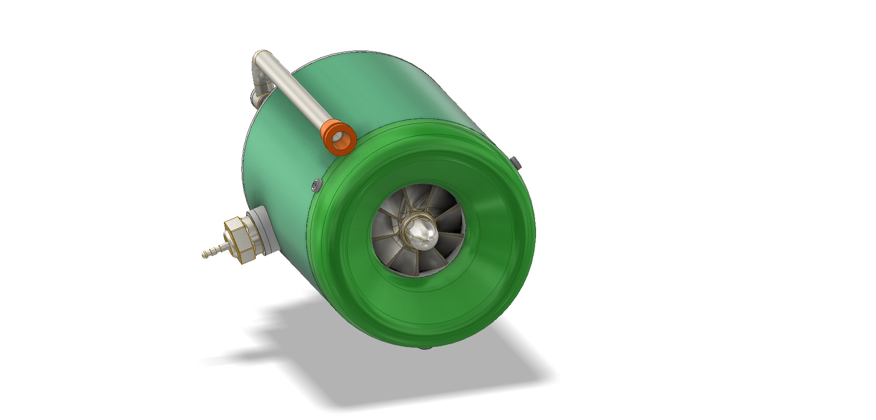Turbojet engine 3D print model_1