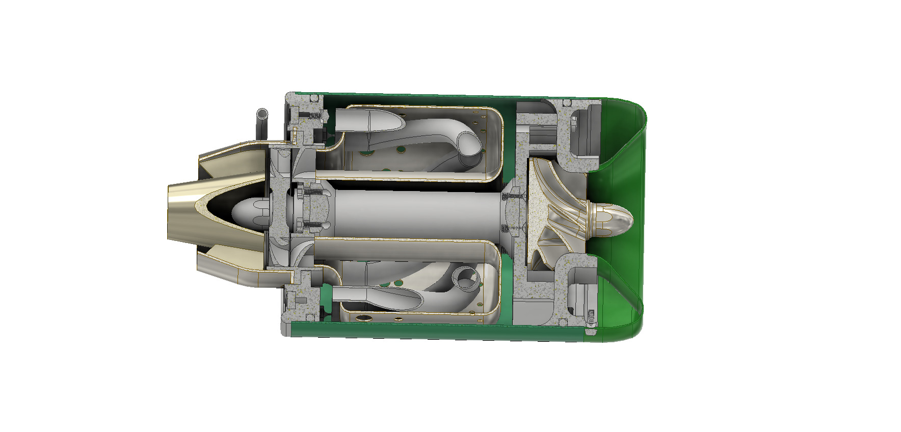 Turbojet engine 3D print model_4