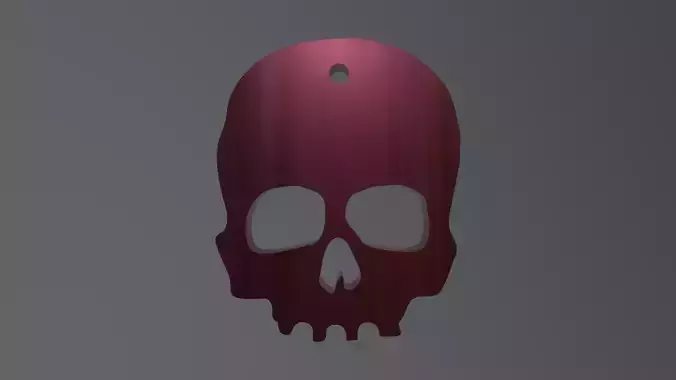 Skull Keychain 3D Model 