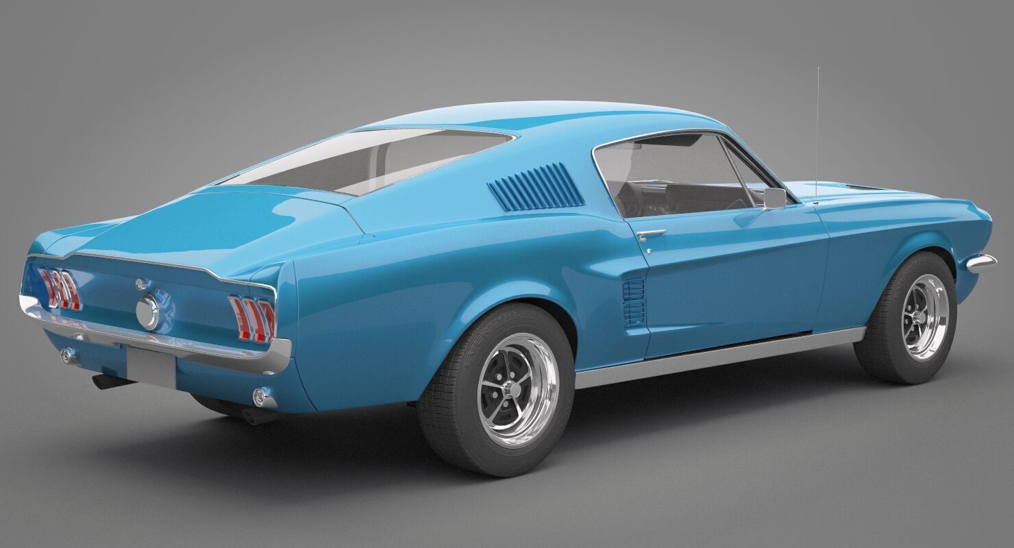 Generic Old Car 02 3D model_7