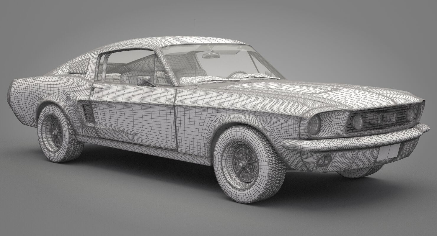Generic Old Car 02 3D model_19