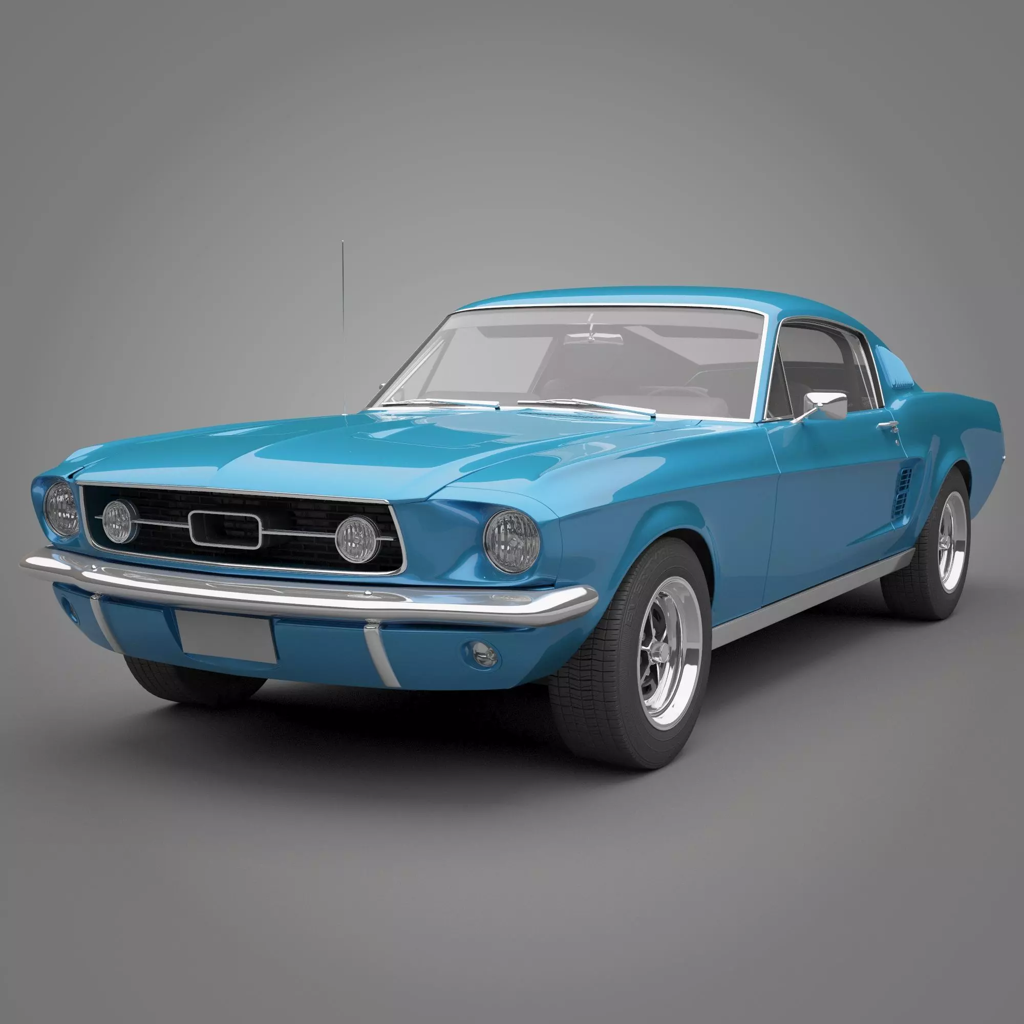 Generic Old Car 02 3D model_0