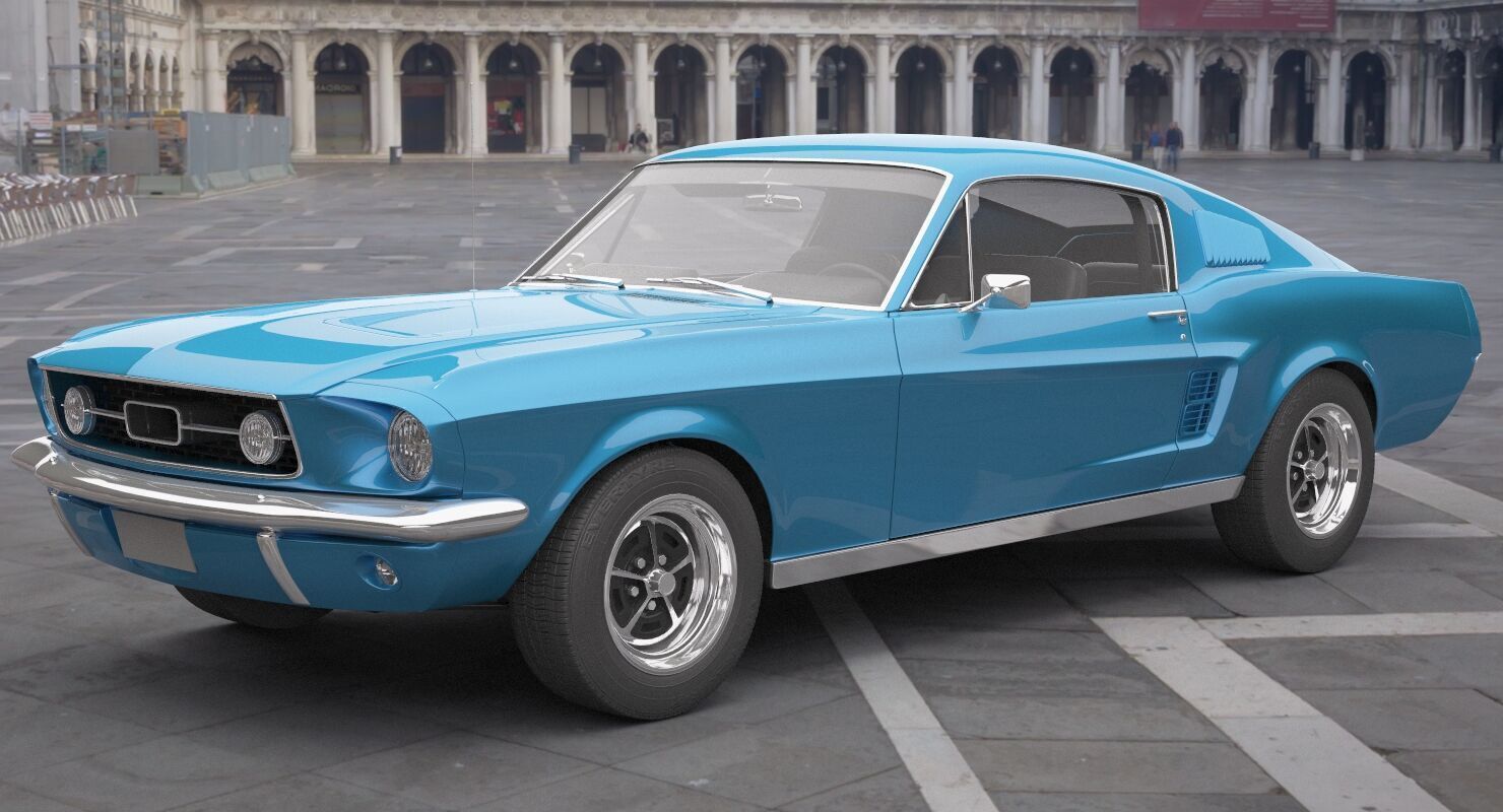 Generic Old Car 02 3D model_2