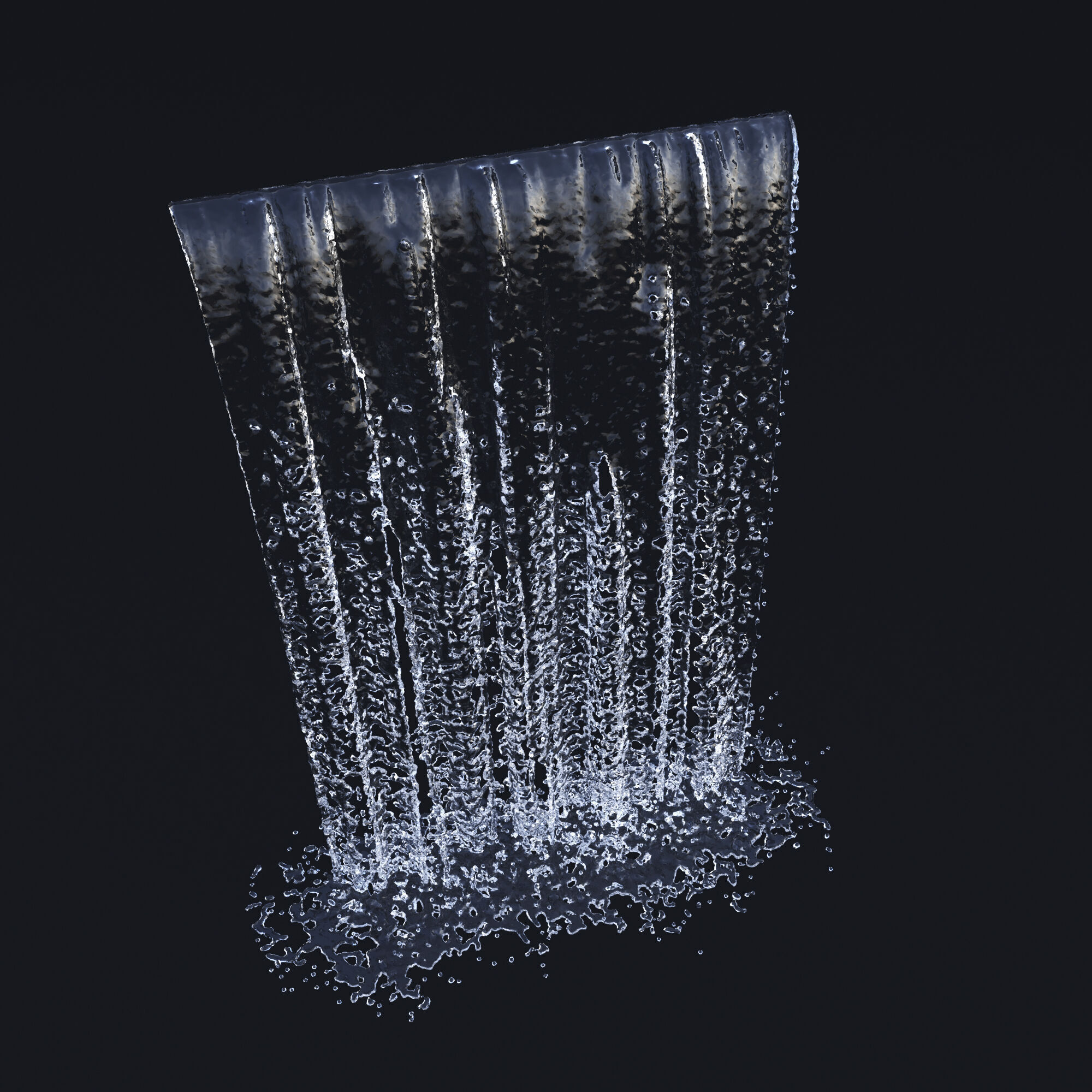 Animated Waterfall 250cm W 155cm H 3D model_2