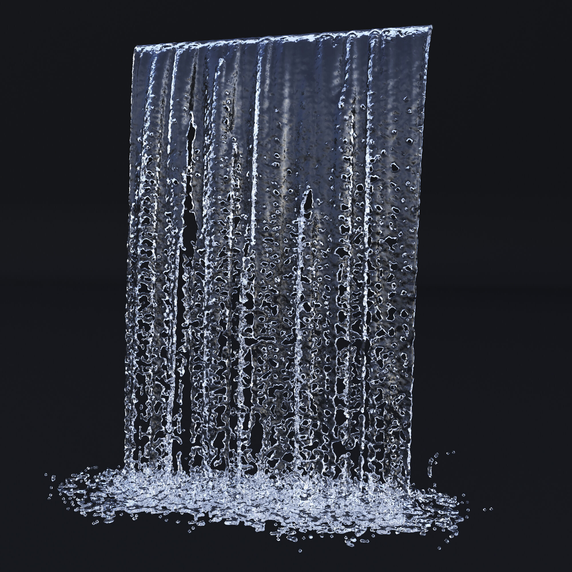 Animated Waterfall 250cm W 155cm H 3D model_3