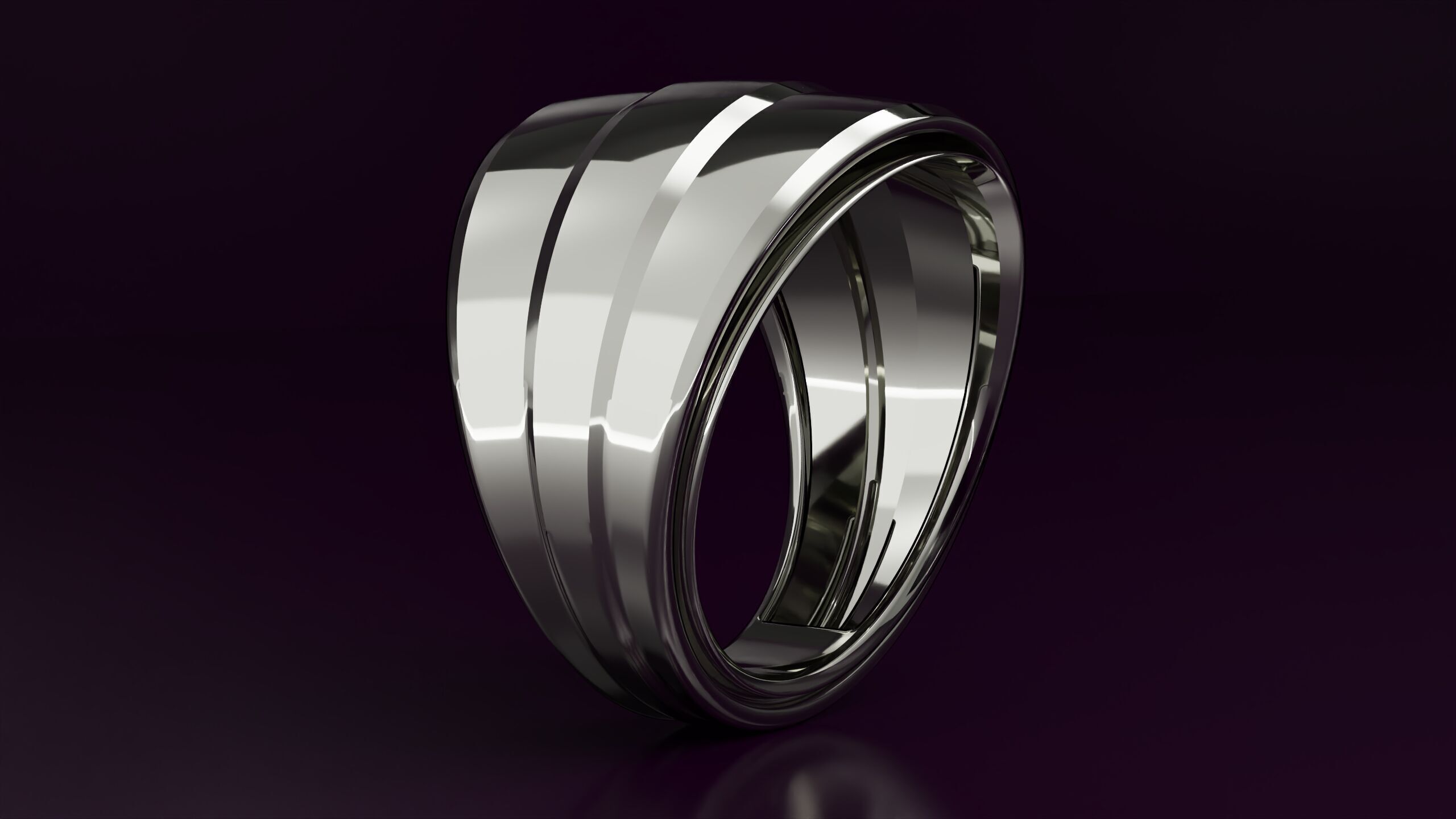free form ring N39 3D print model_1