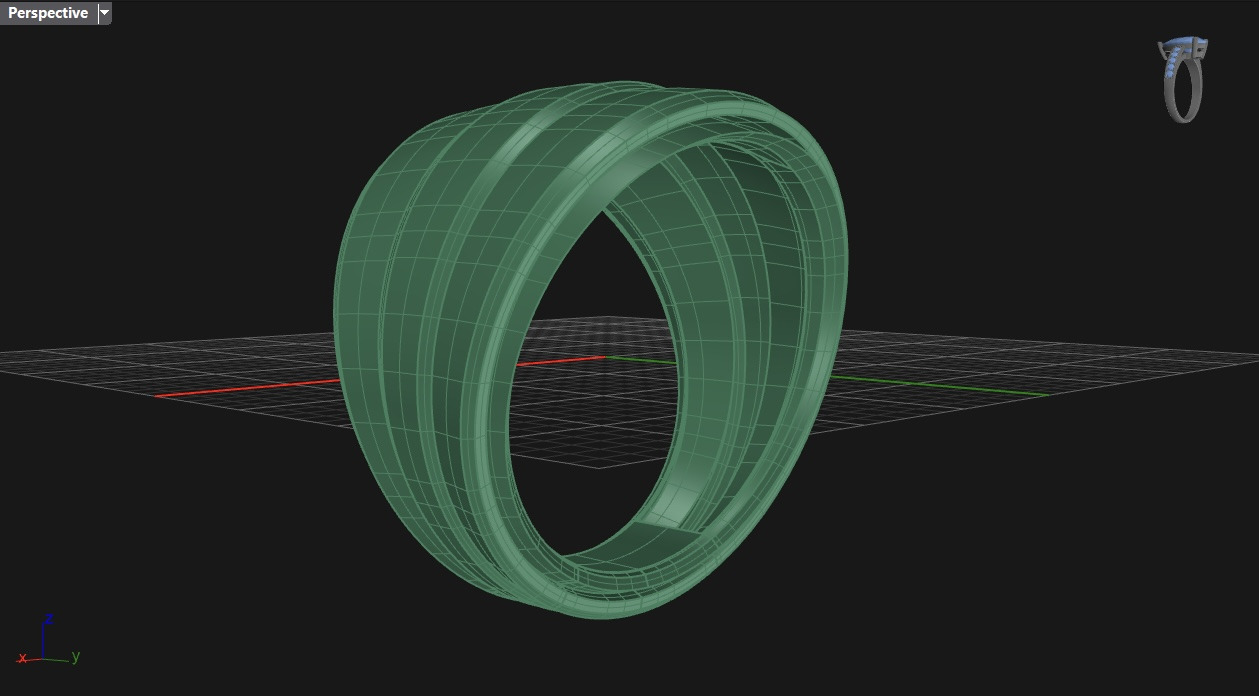 free form ring N39 3D print model_5