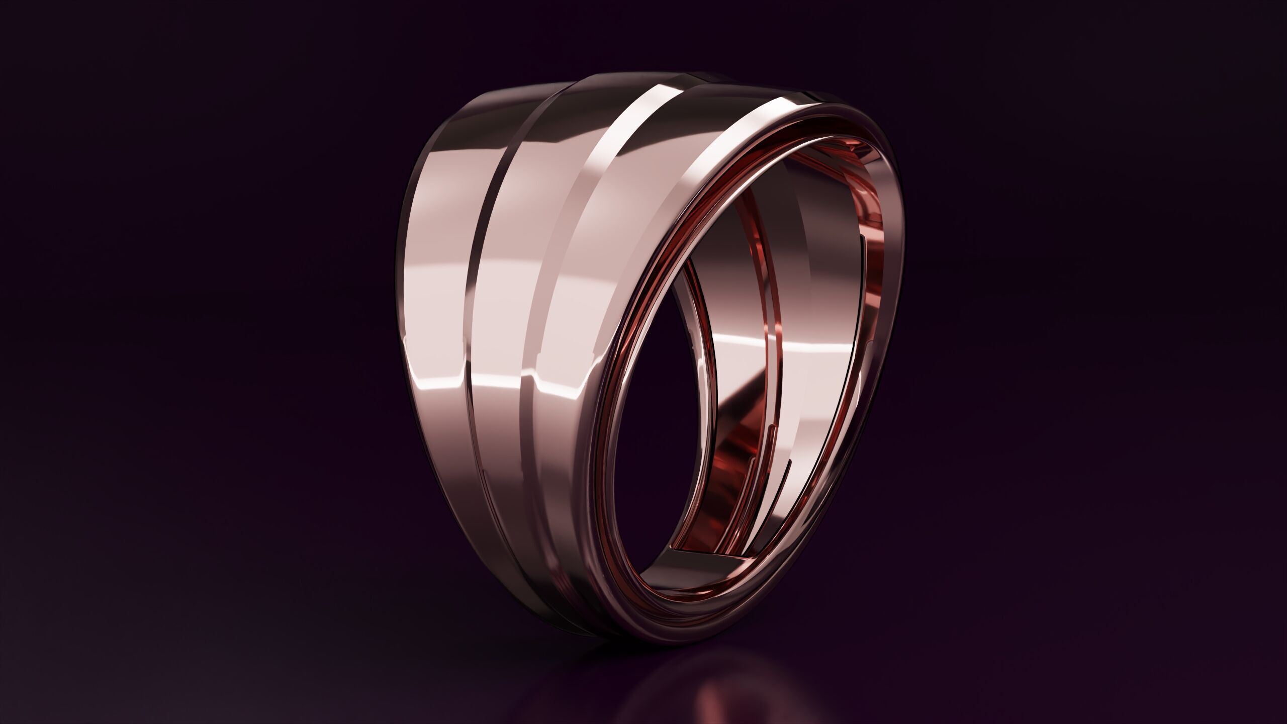 free form ring N39 3D print model_2
