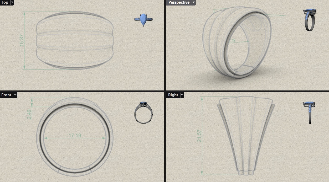 free form ring N39 3D print model_9
