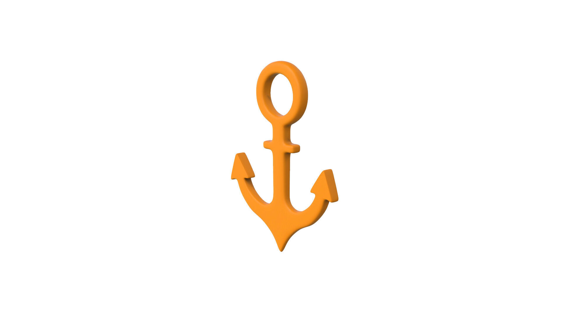 Anchor Yellow Symbols Low-poly 3D model_1