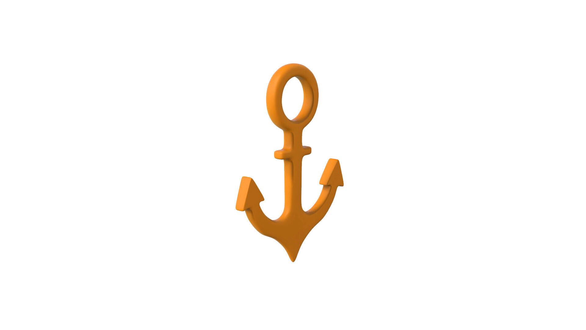 Anchor Yellow Symbols Low-poly 3D model_3